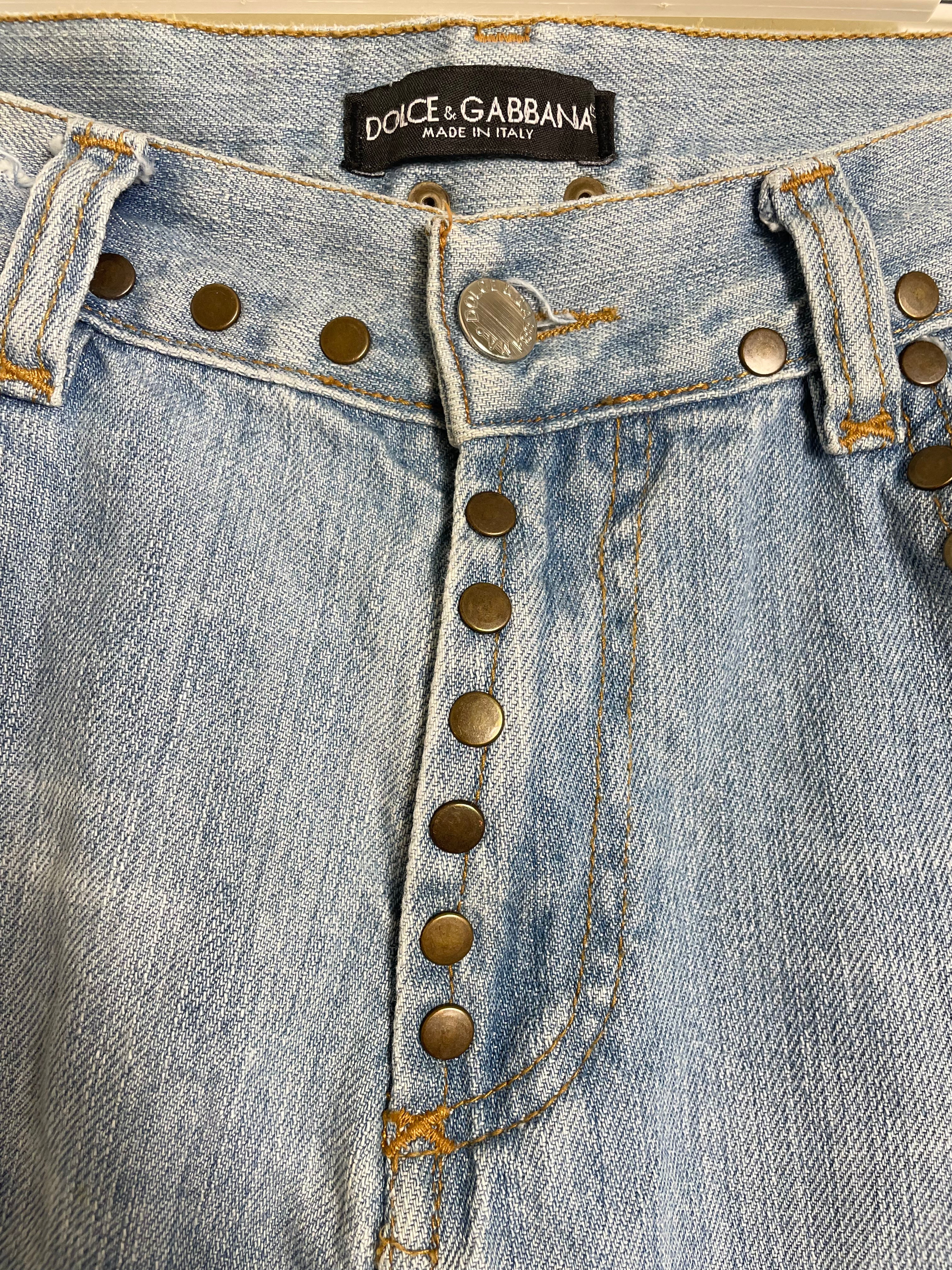 Dolce & Gabbana Spring 2005 Menswear Honolulu Embroidered Jeans