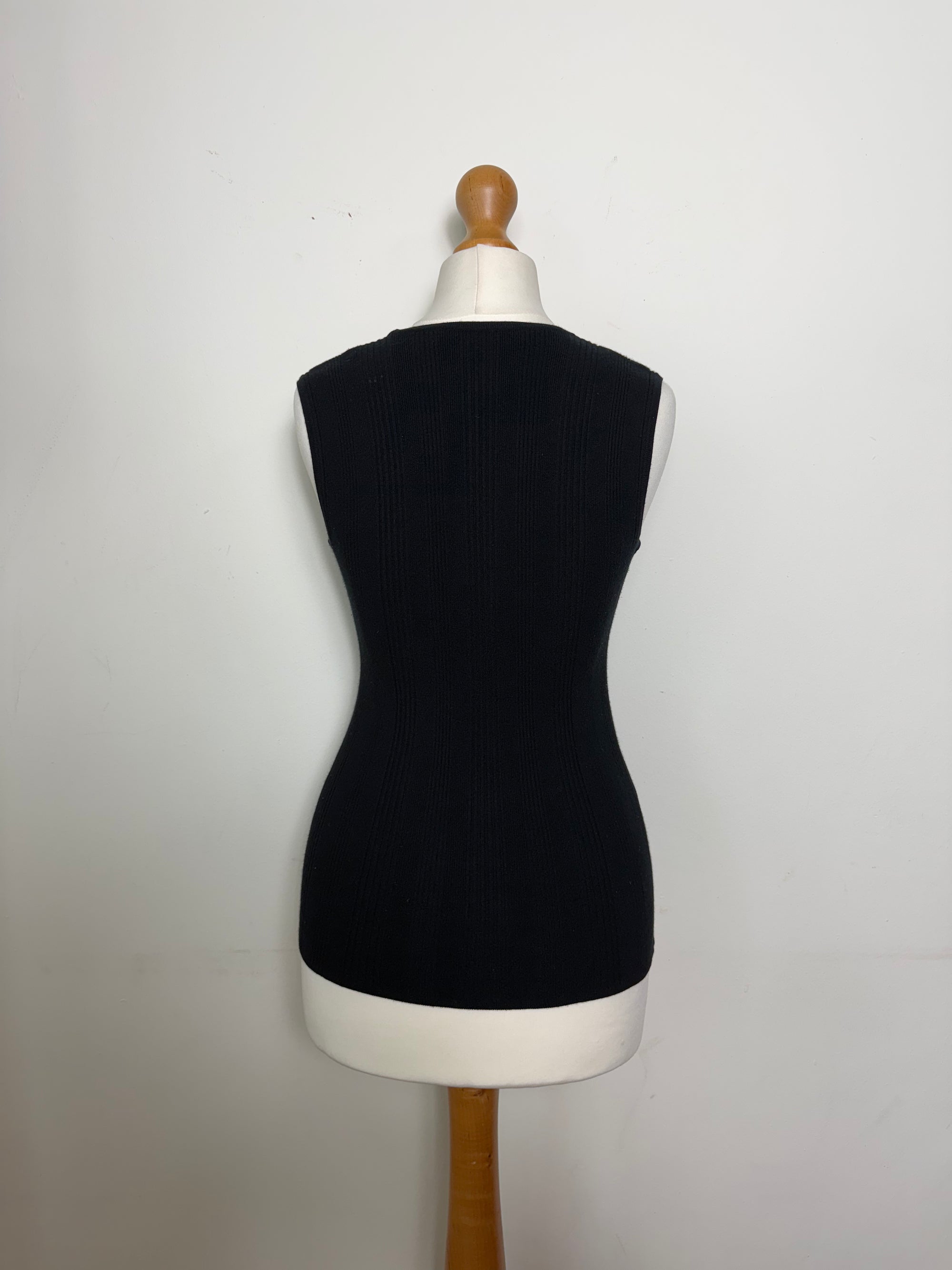 Dolce & Gabbana Vintage Black Ring Detail Tank Top