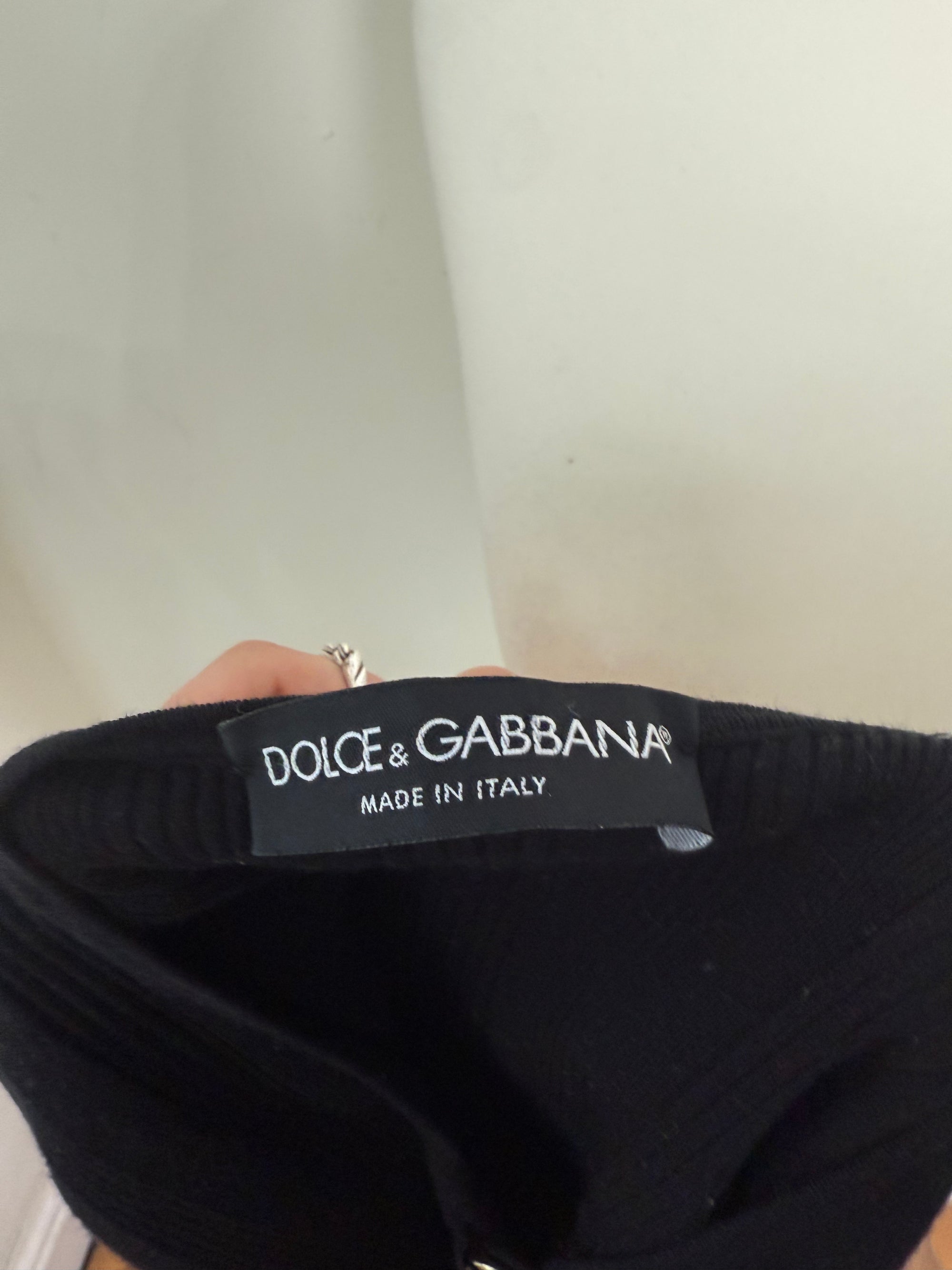 Dolce & Gabbana Vintage Black Ring Detail Tank Top