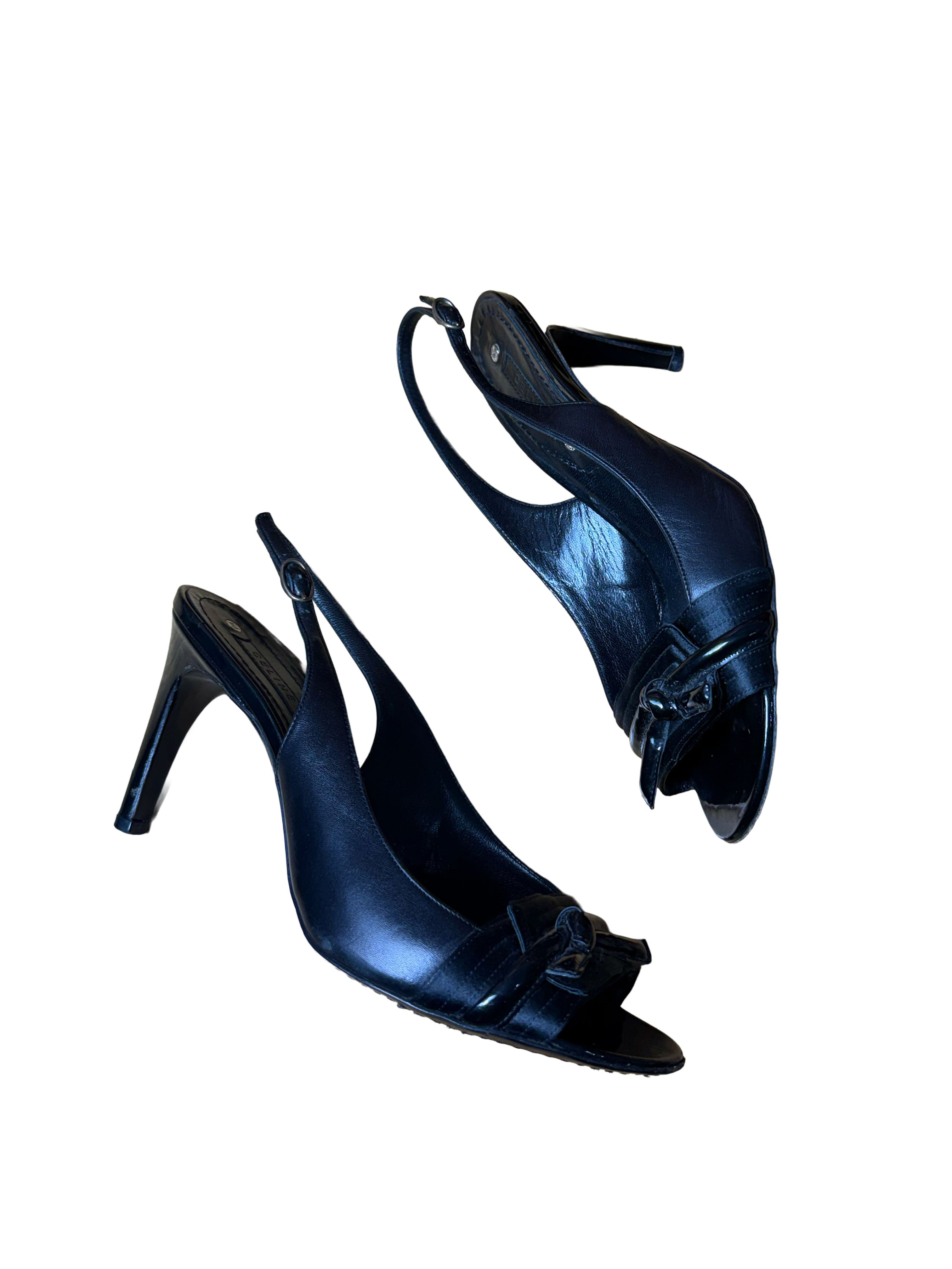 Celine Leather Patent Slingback Heels