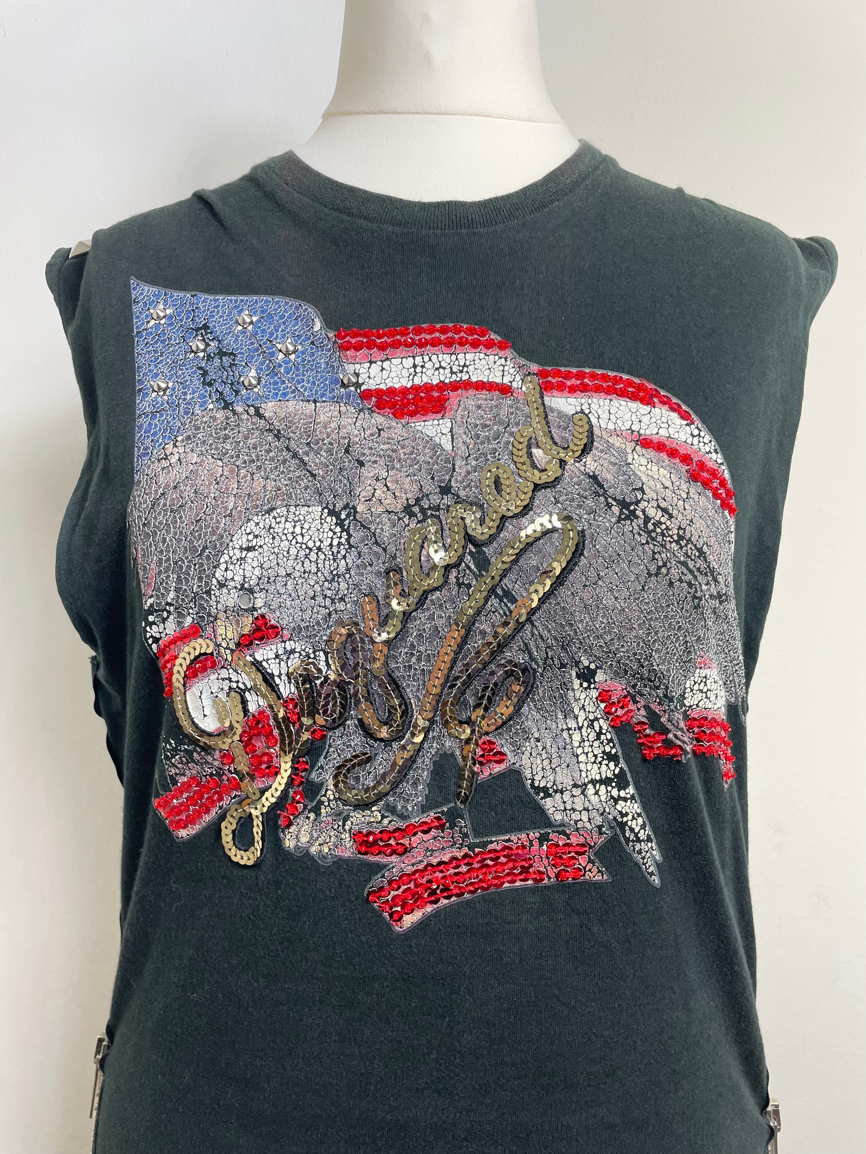 Dsquared2 2001 Eagle Print Graphic Top