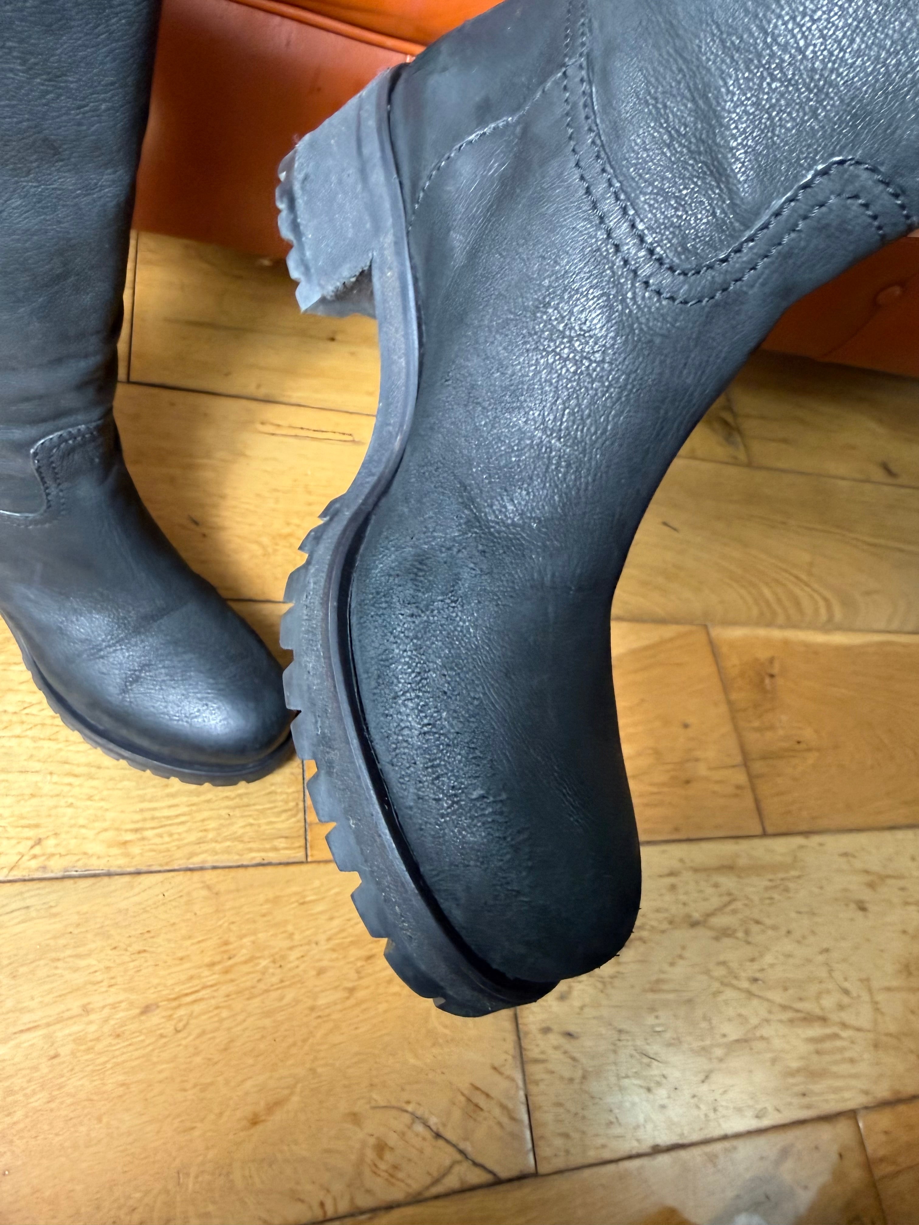 Prada Black Leather Boots