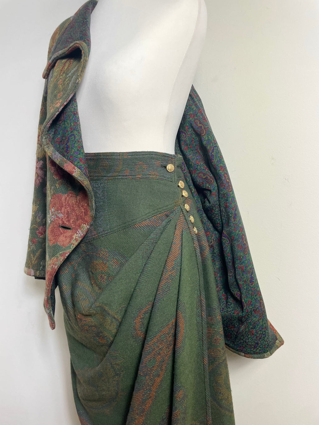 Emanuel Ungaro Vintage Floral Jacket and Wrap Skirt