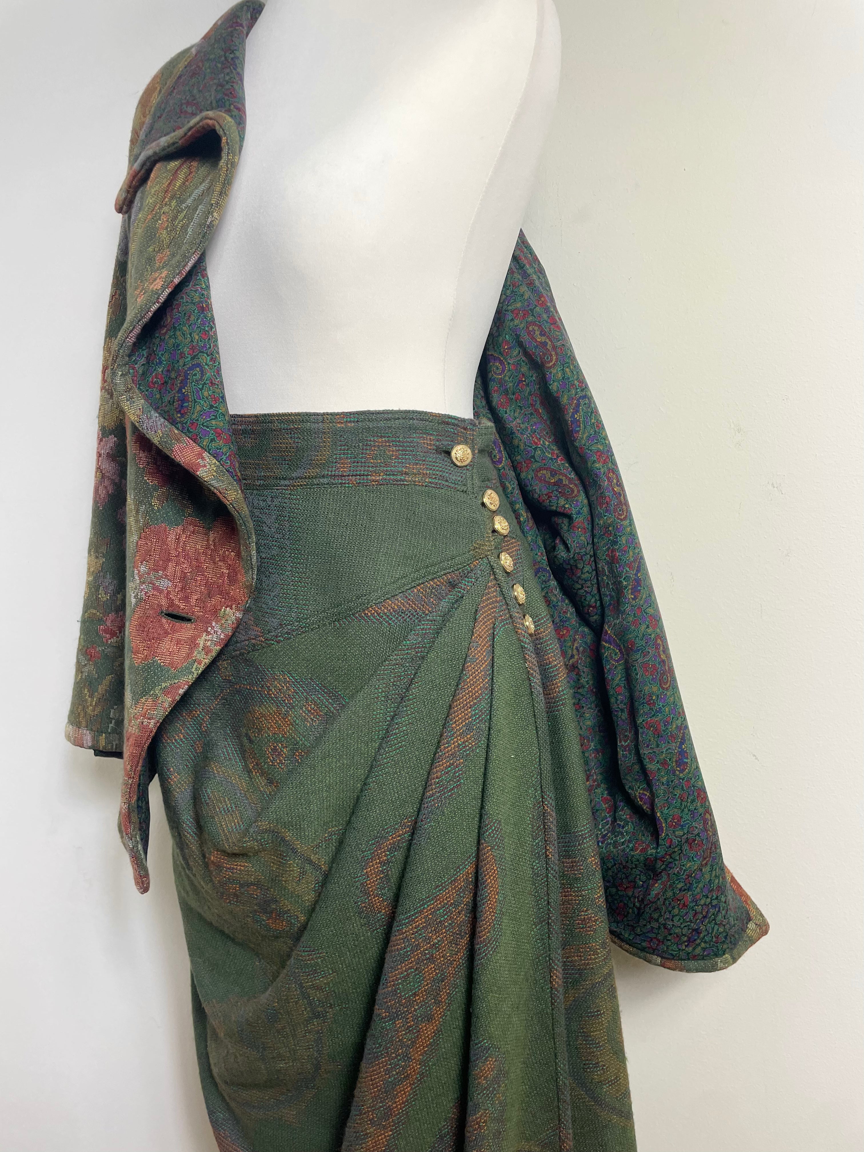Emanuel Ungaro Vintage Floral Jacket and Wrap Skirt
