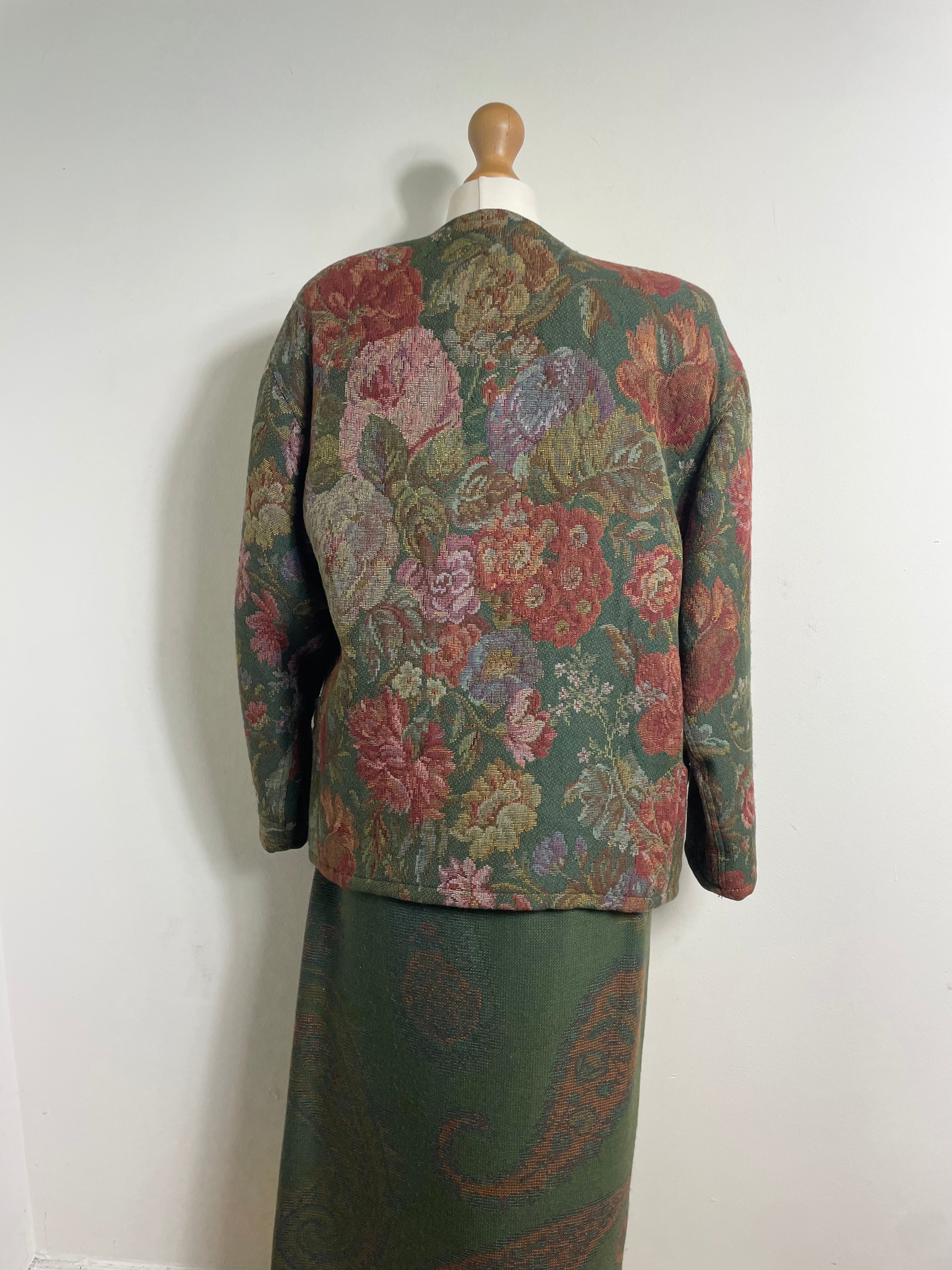 Emanuel Ungaro Vintage Floral Jacket and Wrap Skirt