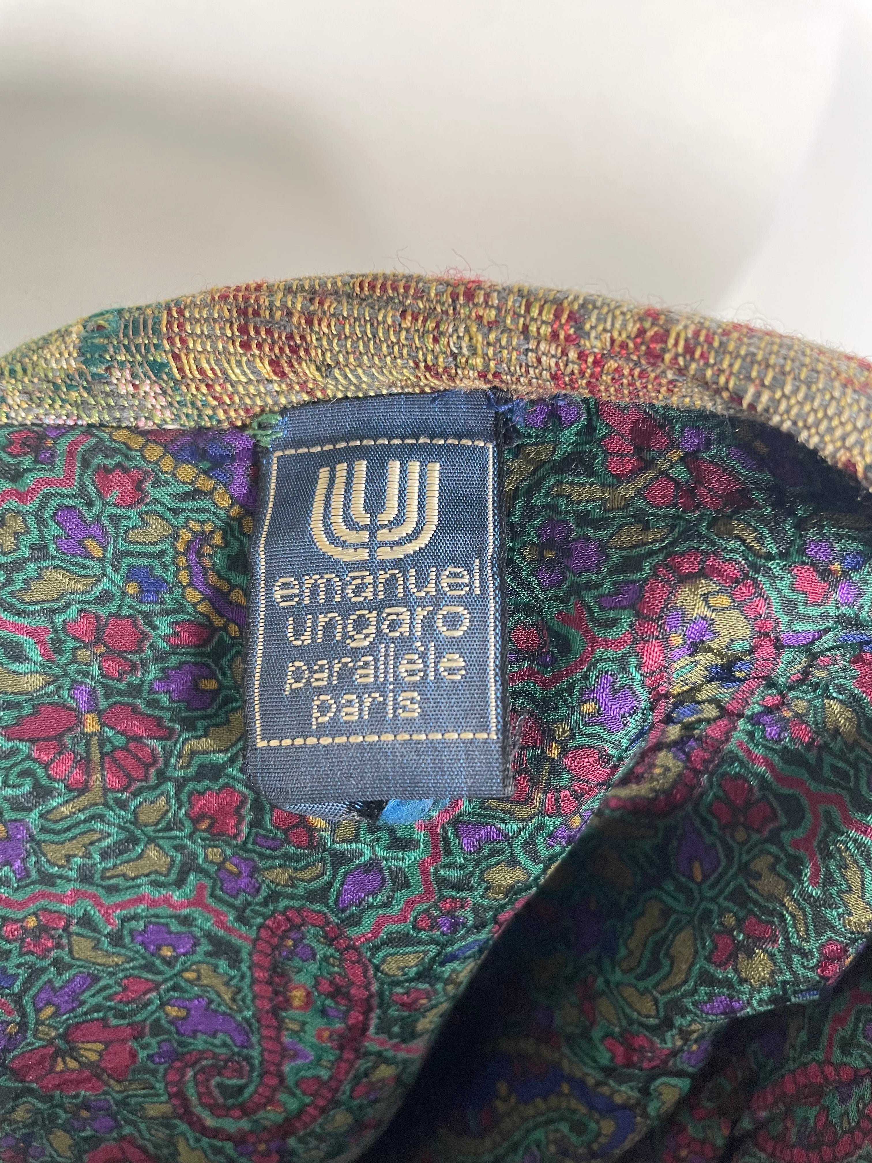Emanuel Ungaro Vintage Floral Jacket and Wrap Skirt