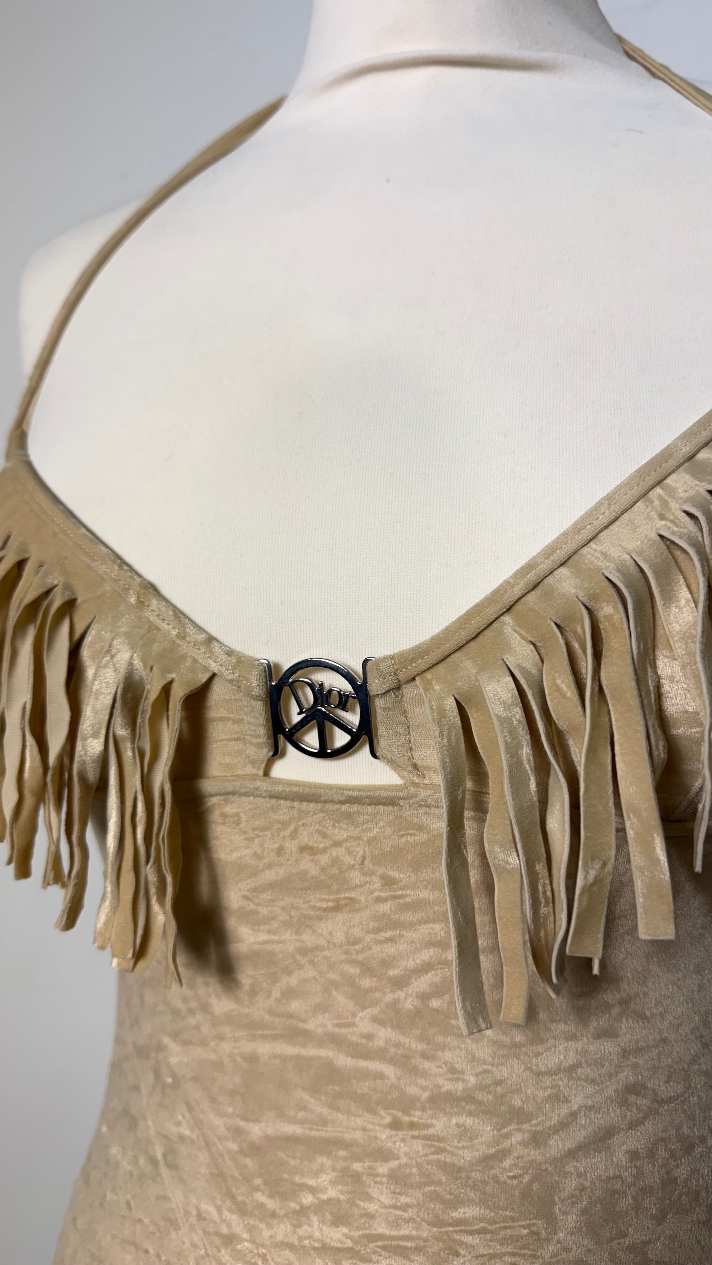 Dior SS2005 Peace & Love Fringe Cami Top