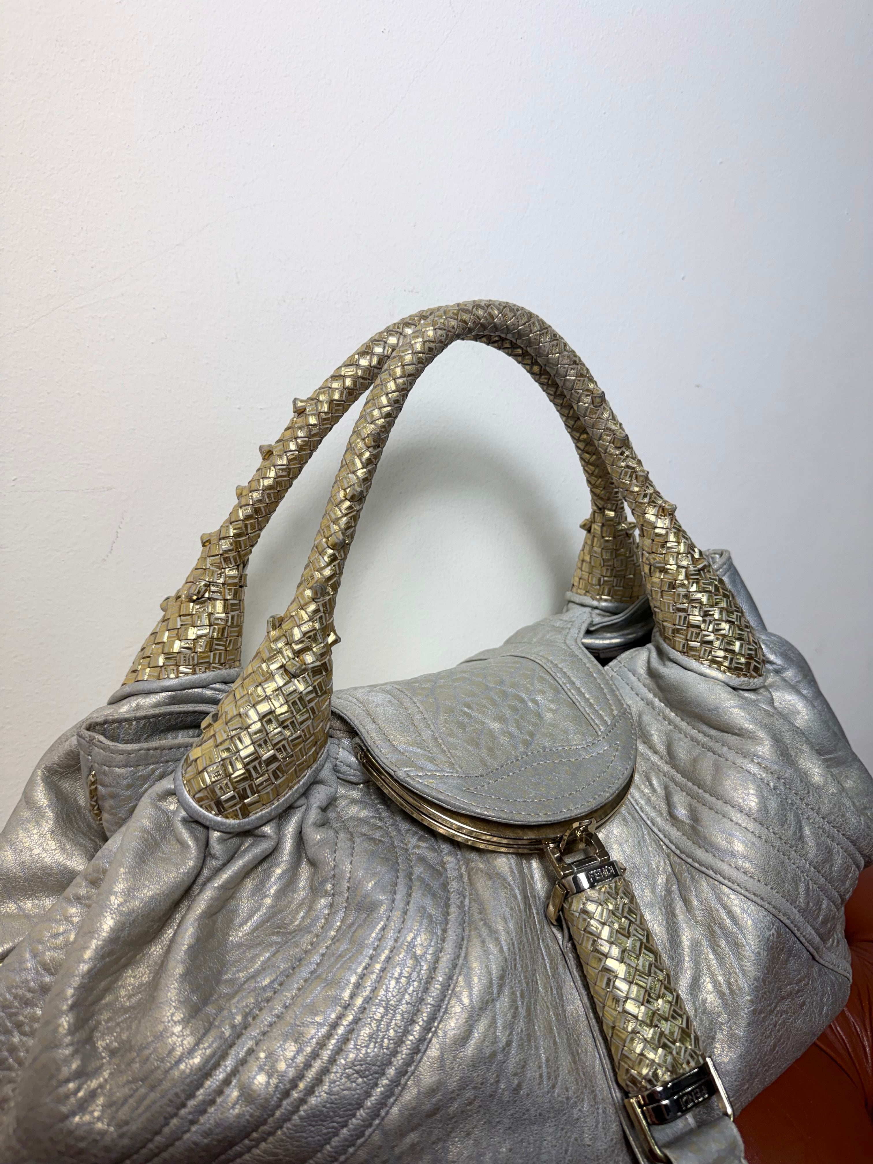 Gold & Silver Metallic Nappa Fendi Spy Bag