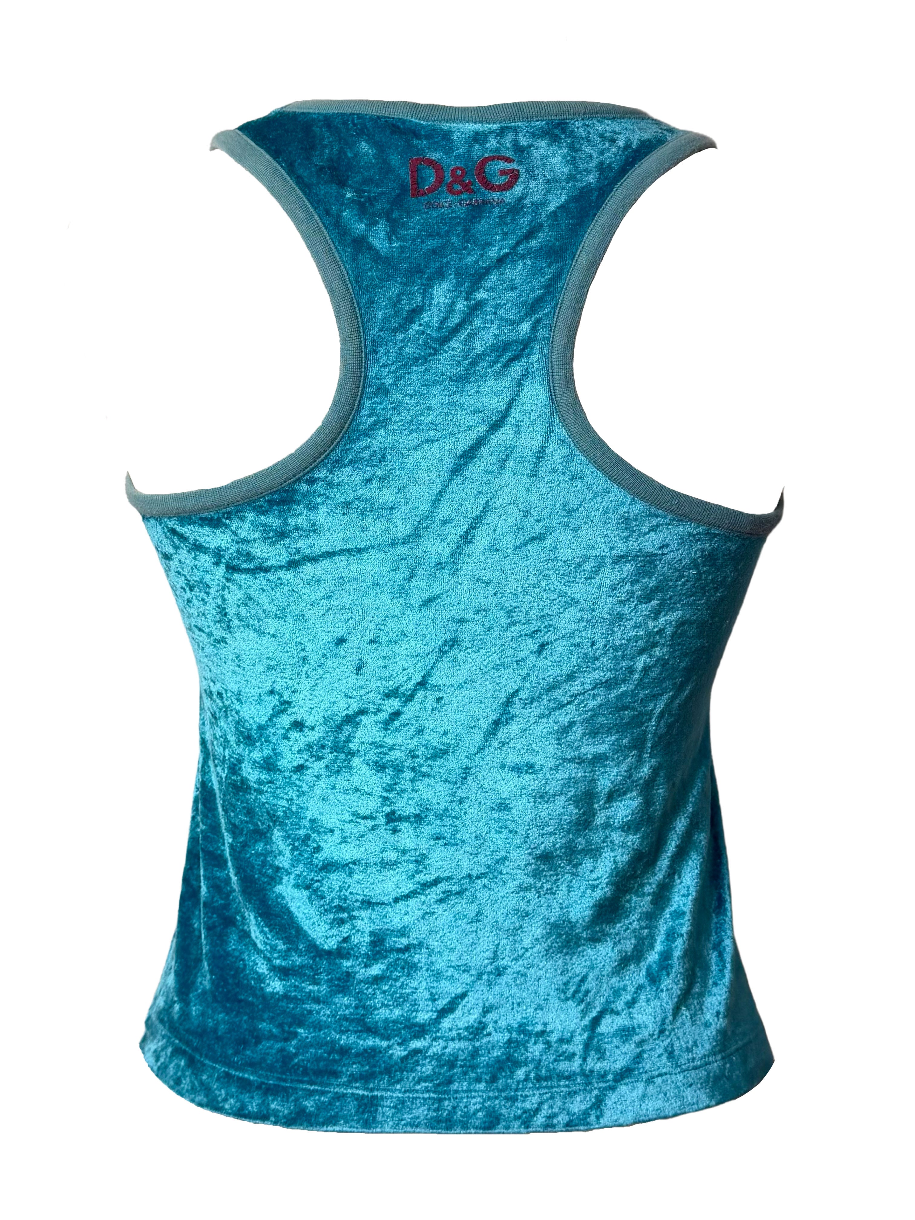 D&G Velvet “Freedom” Tank Top