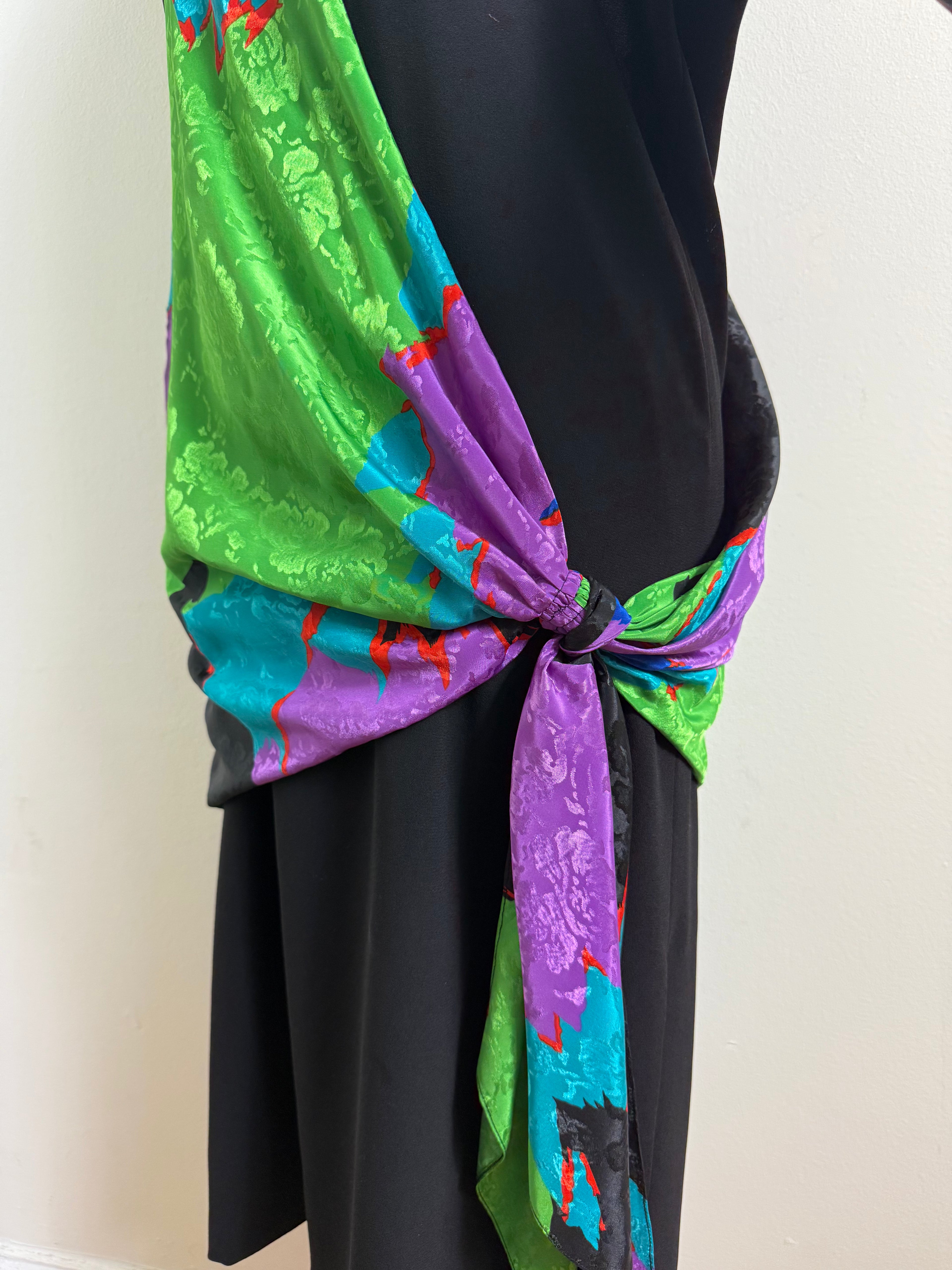 Frank Usher Vintage 1980s Drop Waist Dress 