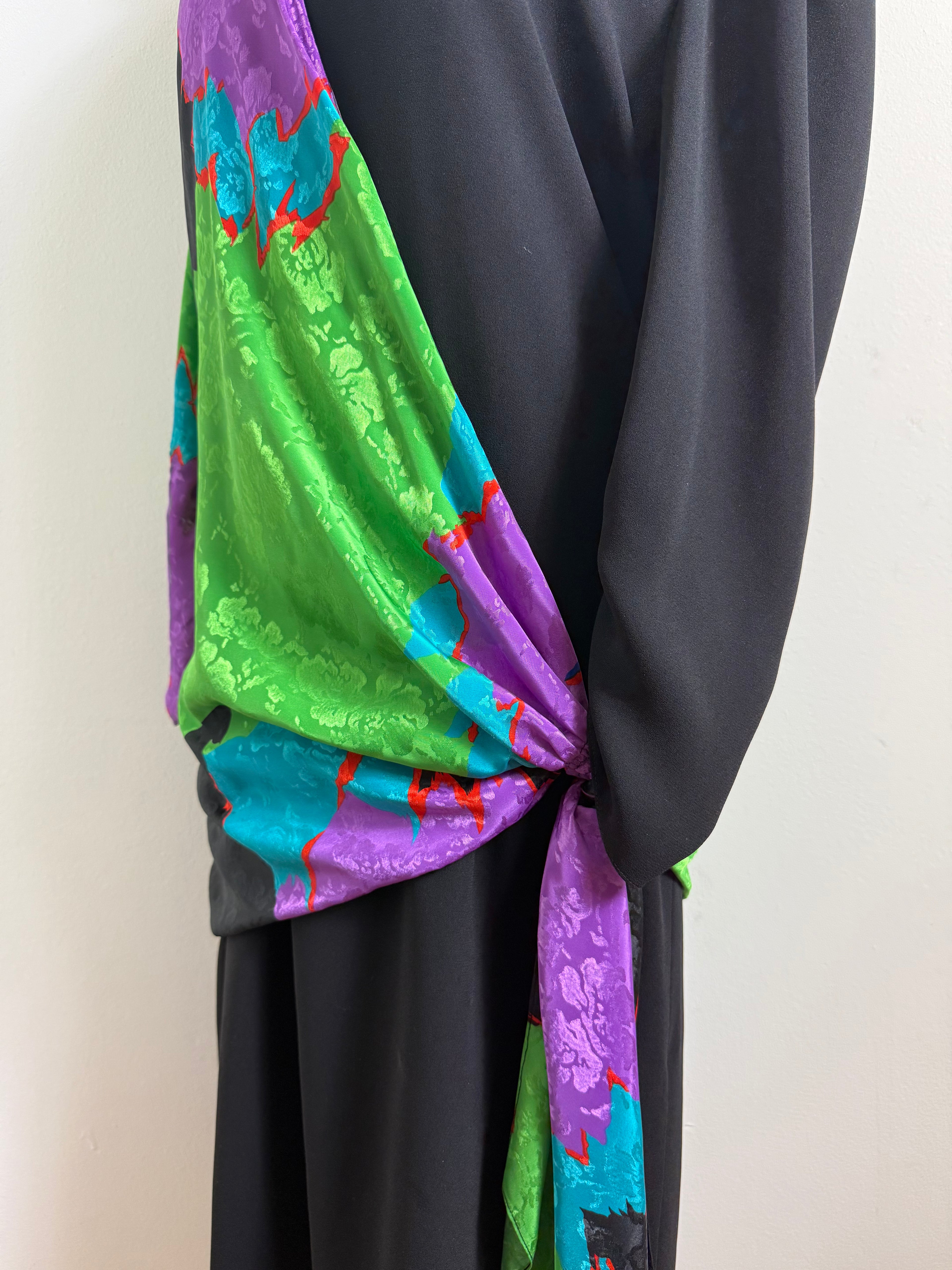 Frank Usher Vintage 1980s Drop Waist Dress 