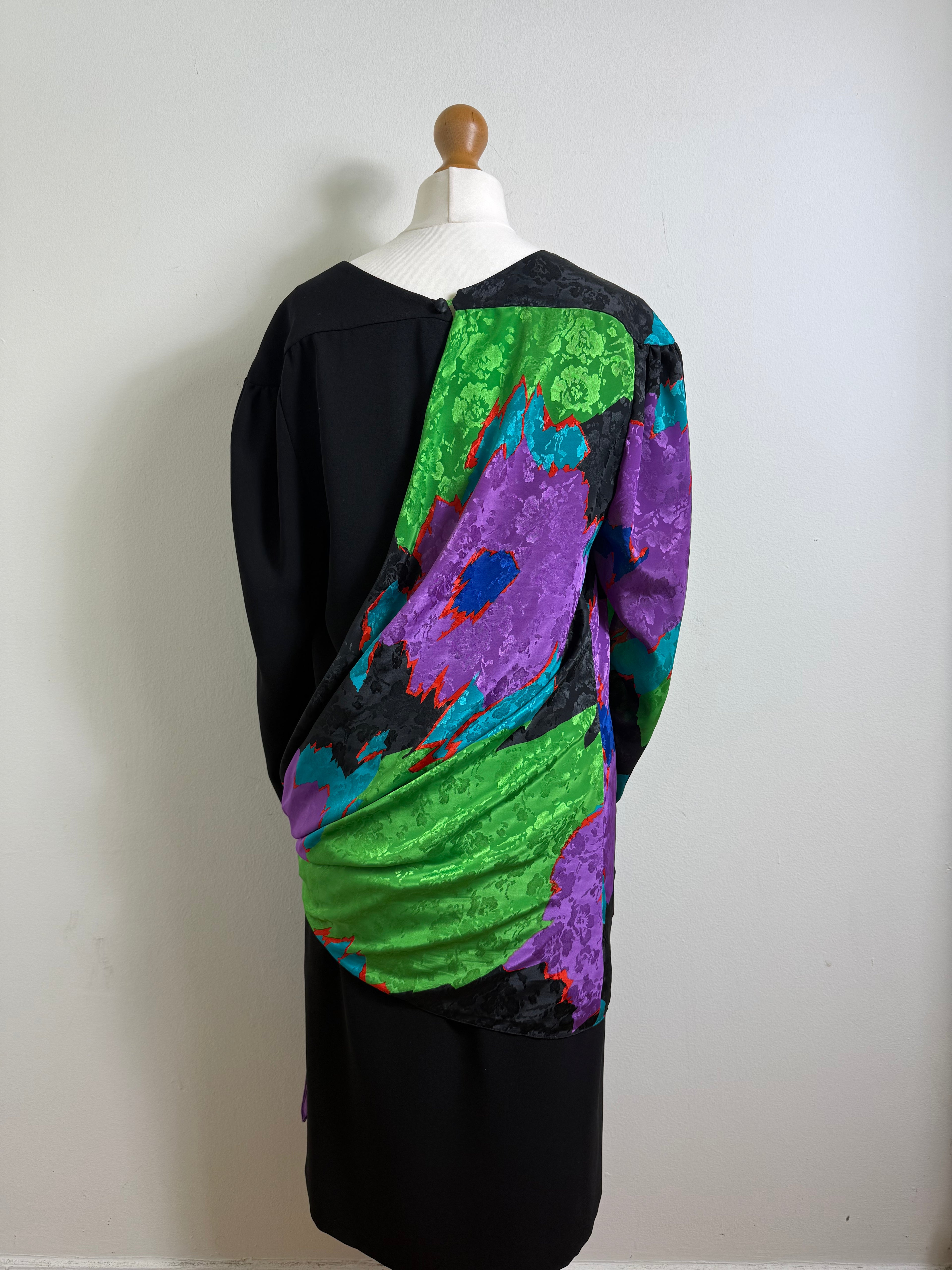 Frank Usher Vintage 1980s Drop Waist Dress 