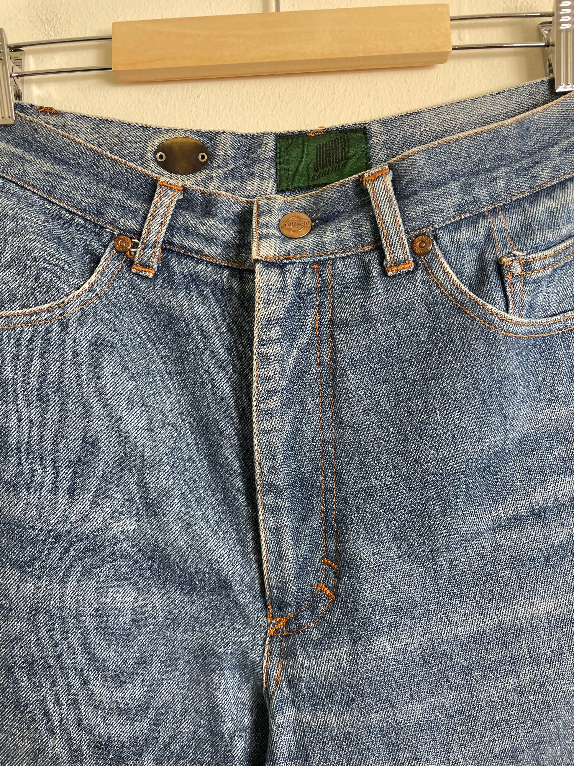 Gaultier Junior Vintage Zip Detail Denim Jeans