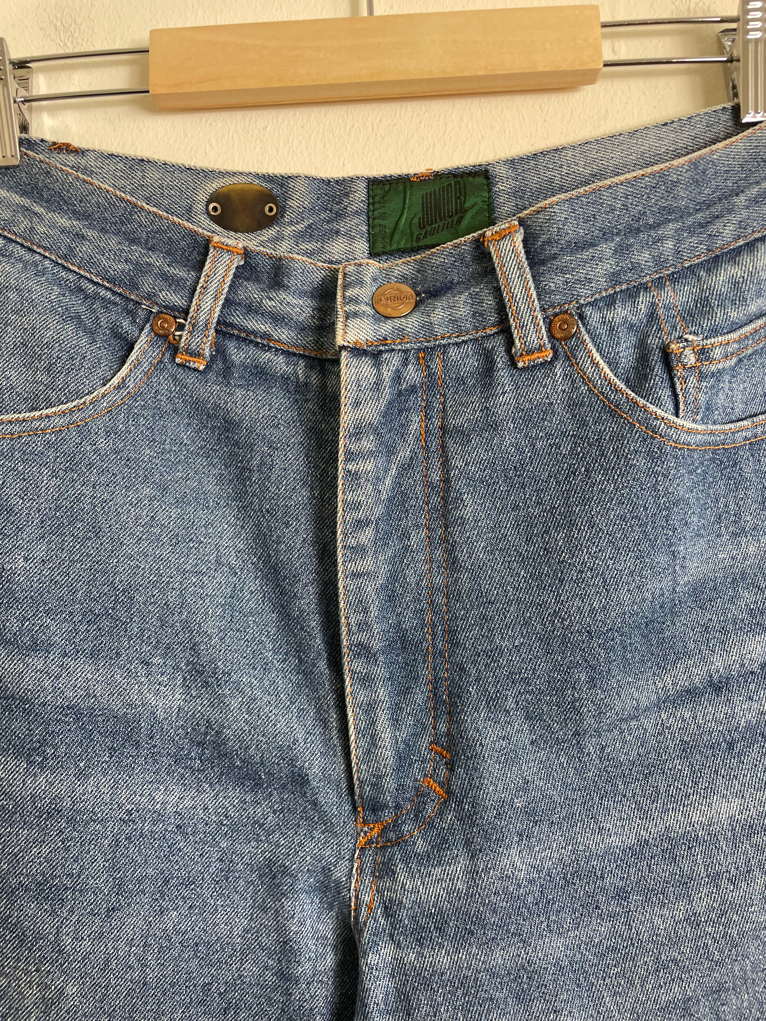 Gaultier Junior Vintage Zip Detail Denim Jeans