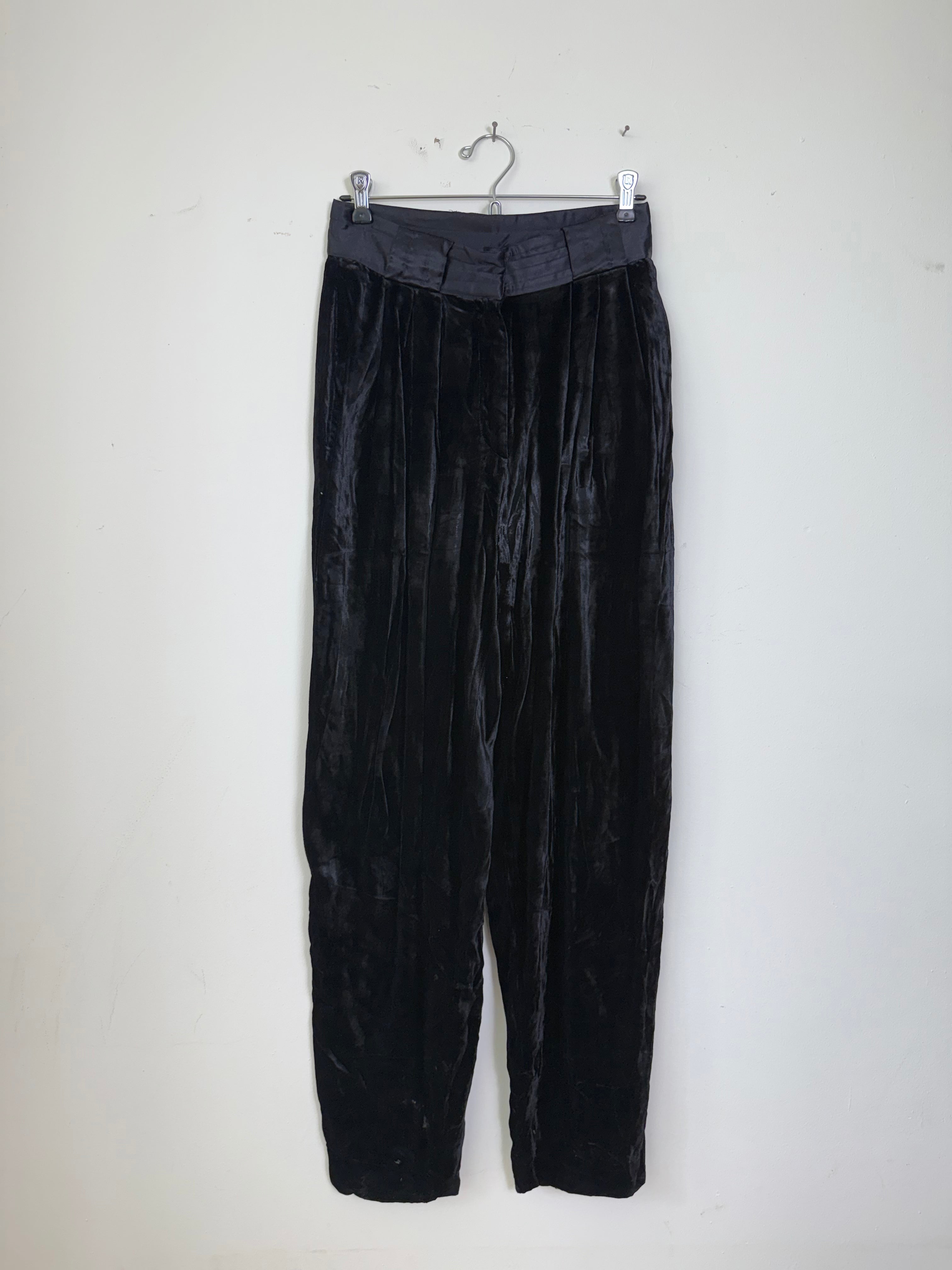 Gianni Versace Vintage Velvet Wrap Top and Trousers