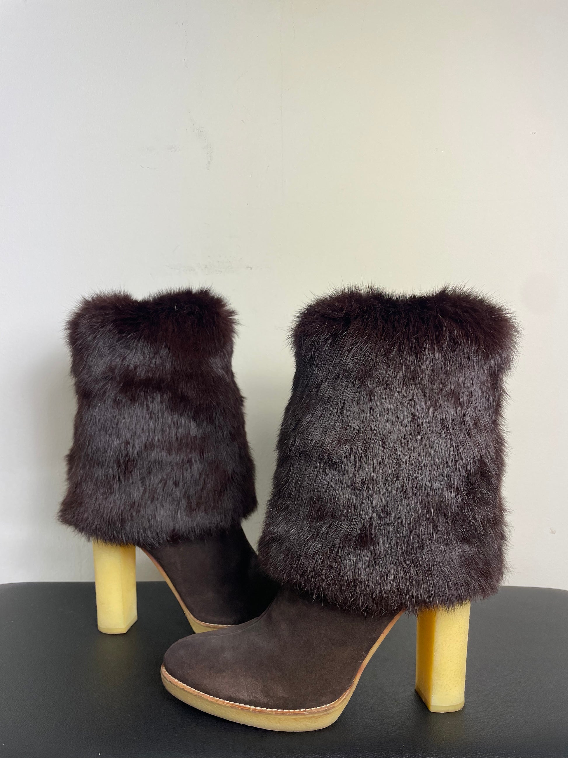 Gucci by Tom Ford Suede Mink Boots