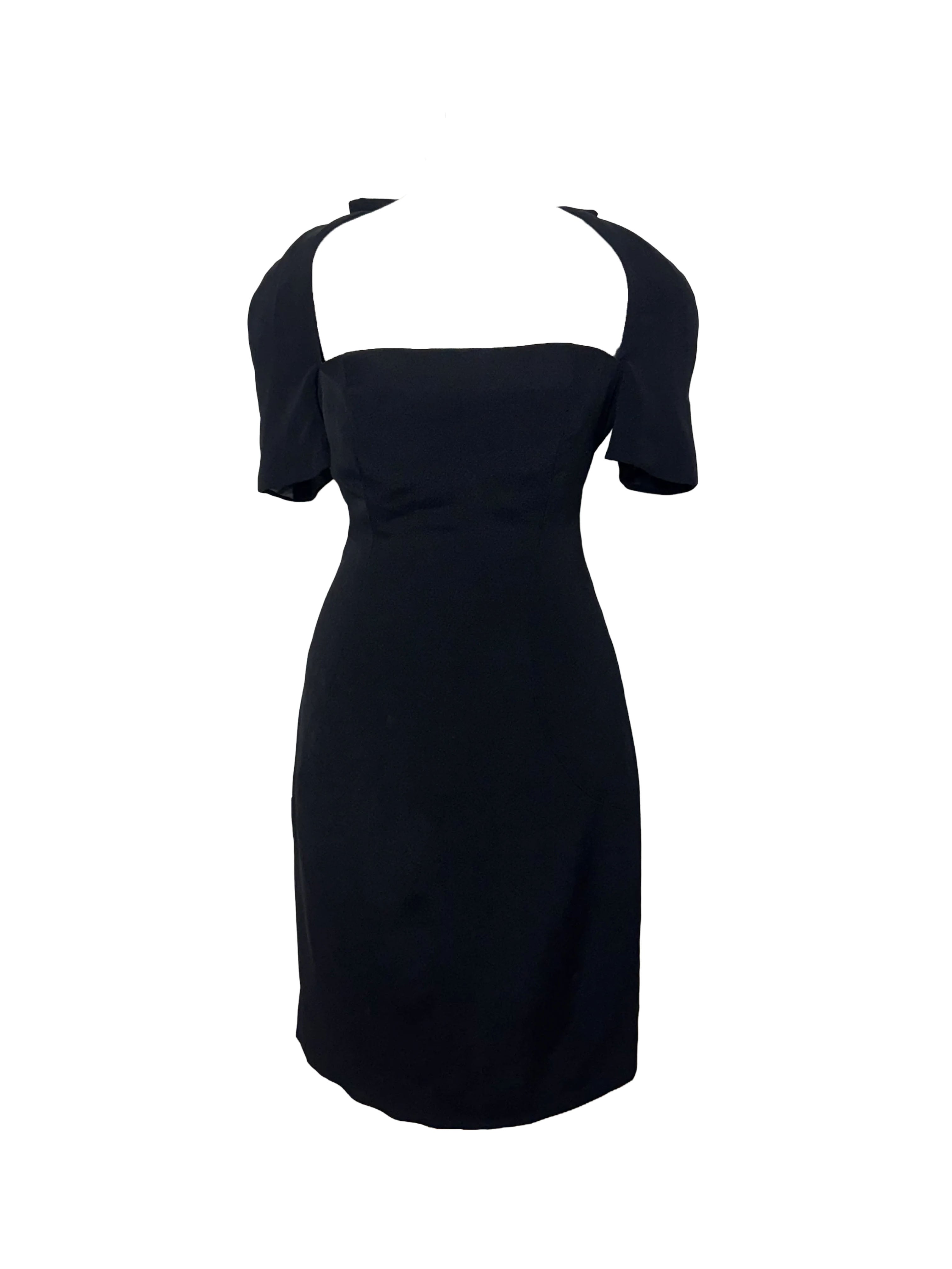 Victor Costa Vintage Black Shift Mini Dress