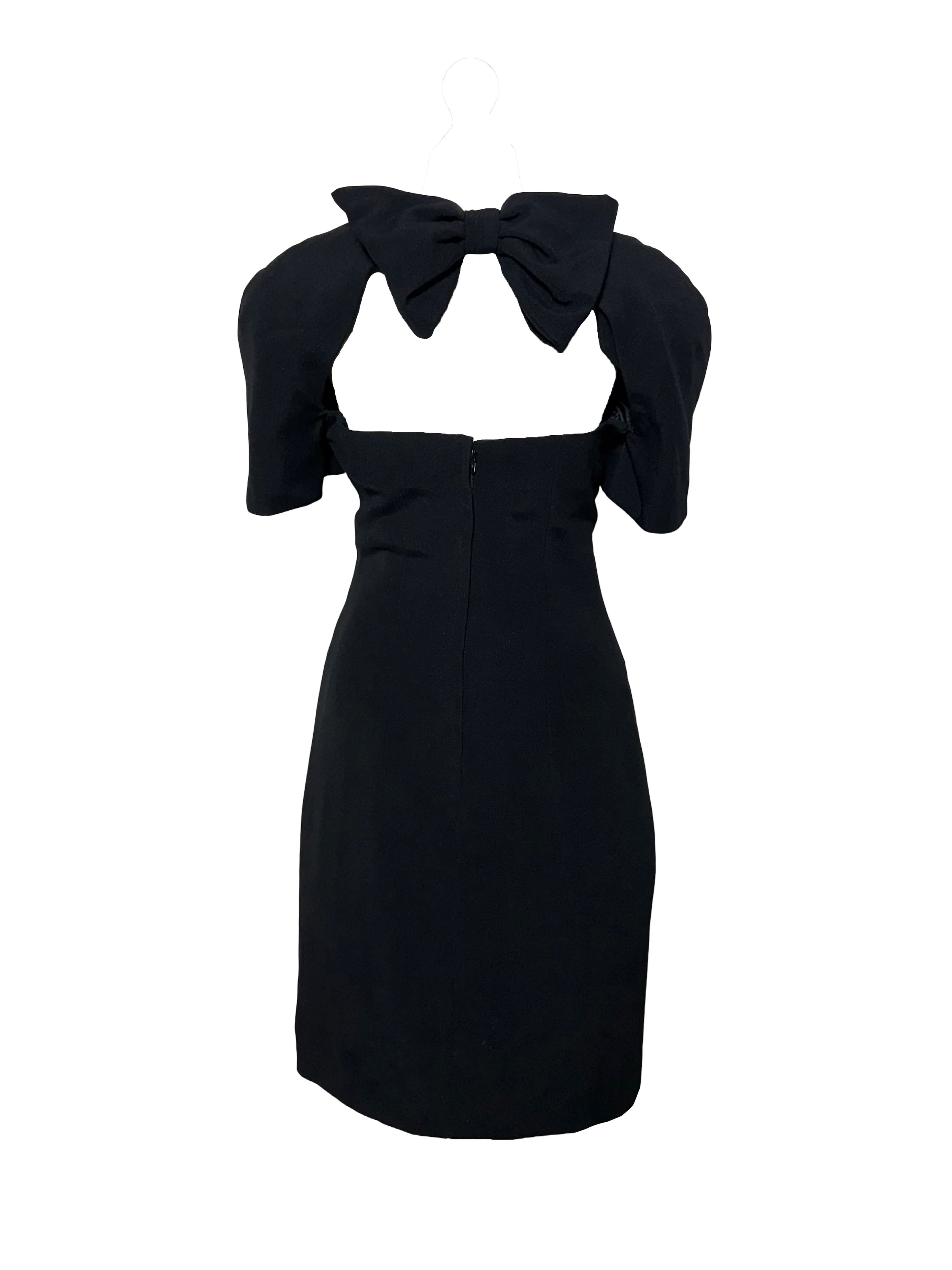 Victor Costa Vintage Black Shift Mini Dress