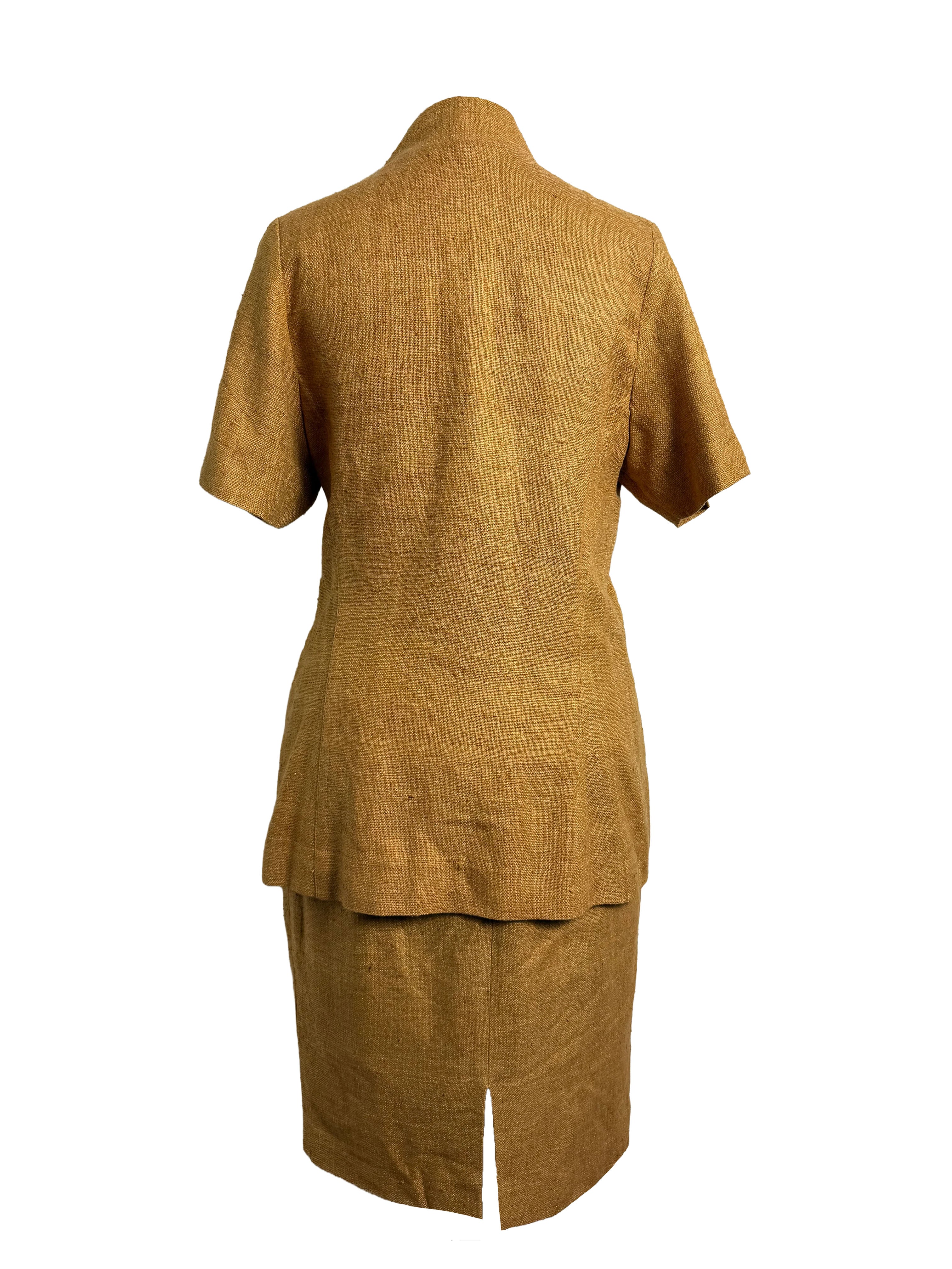 Martine Douvier Vintage Mustard Skirt Suit Set