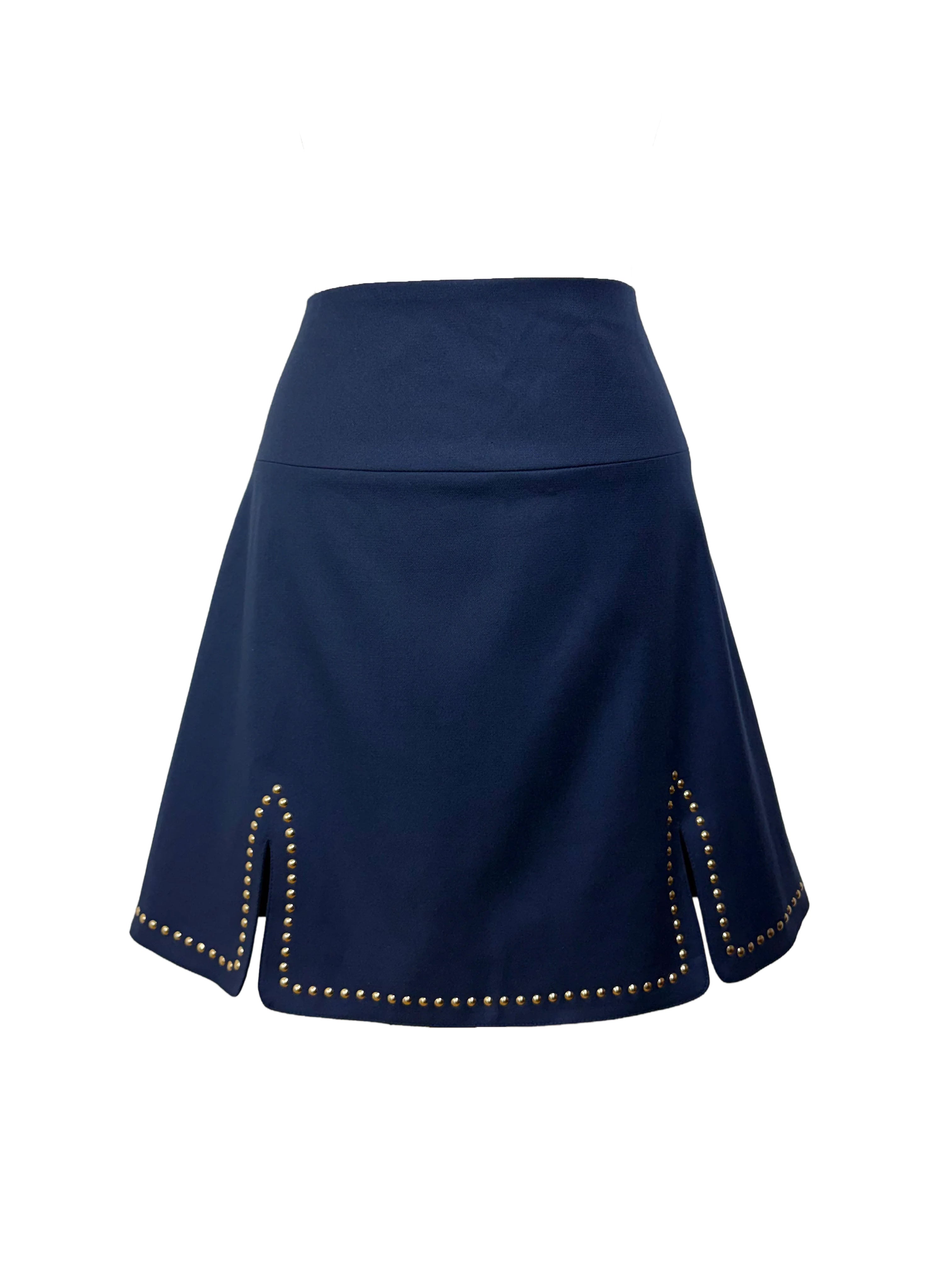 Blugirl Blumarine Navy Studded Mini Skirt