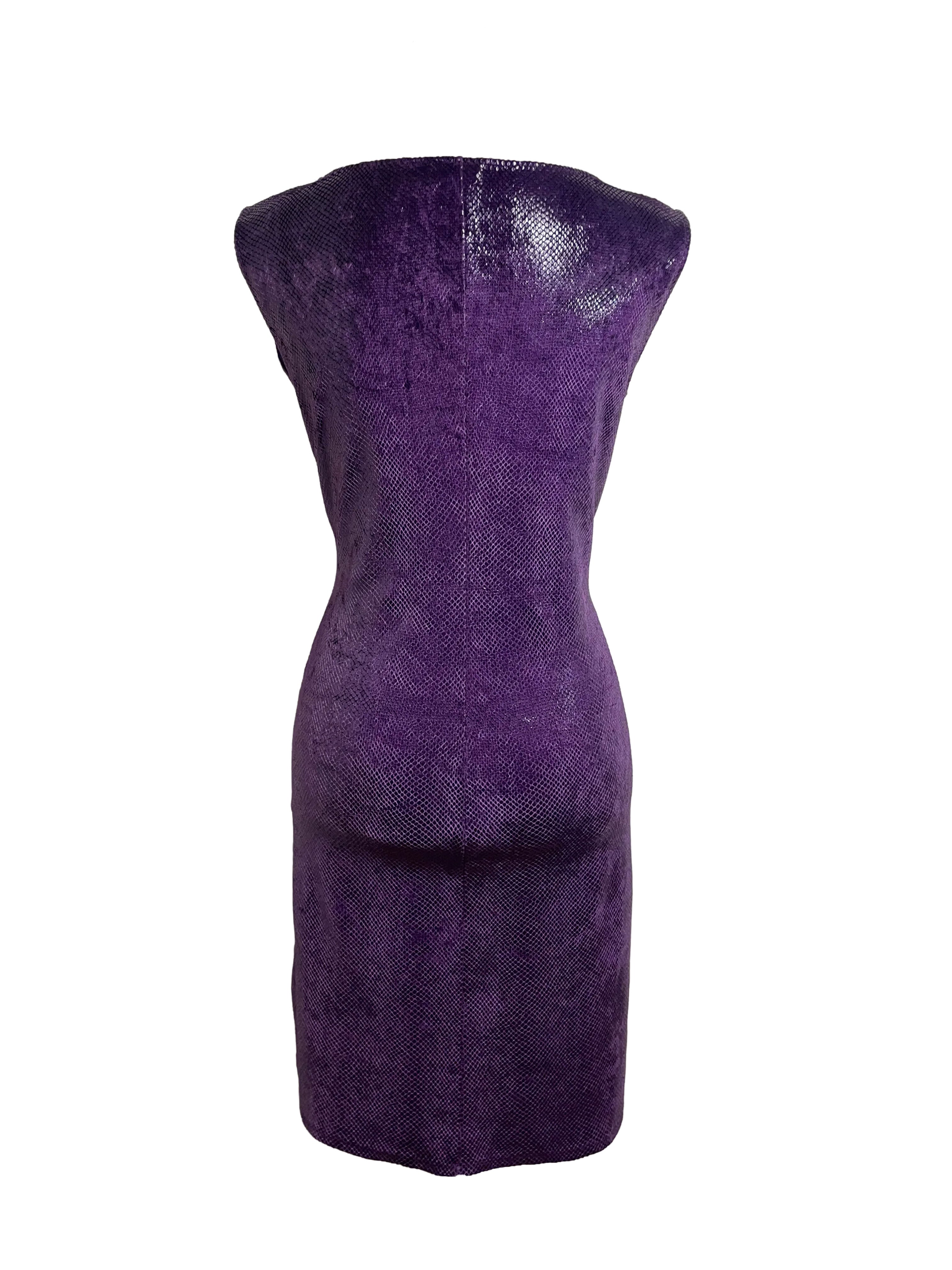 blumarine purple dress Blumarine Made in Italy Embroidered Flowers Purple Dress Size M