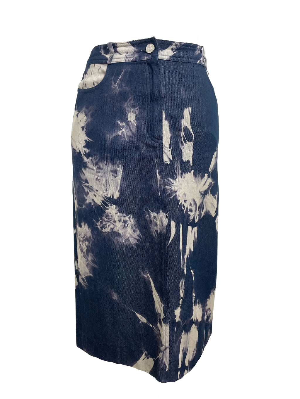 Celine Spring 2000 Vintage Tie Dye Midi Skirt