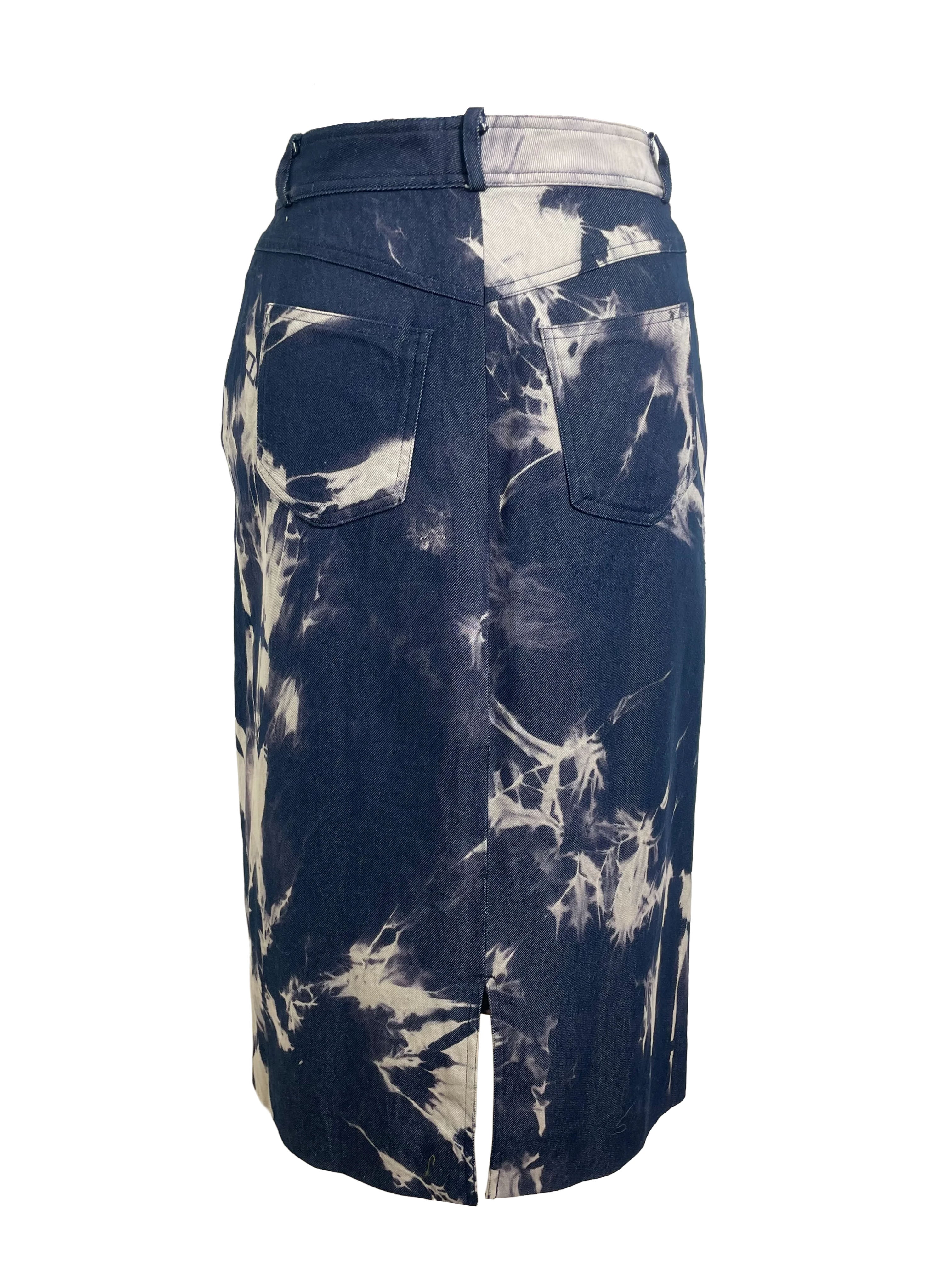 Celine Spring 2000 Vintage Tie Dye Midi Skirt