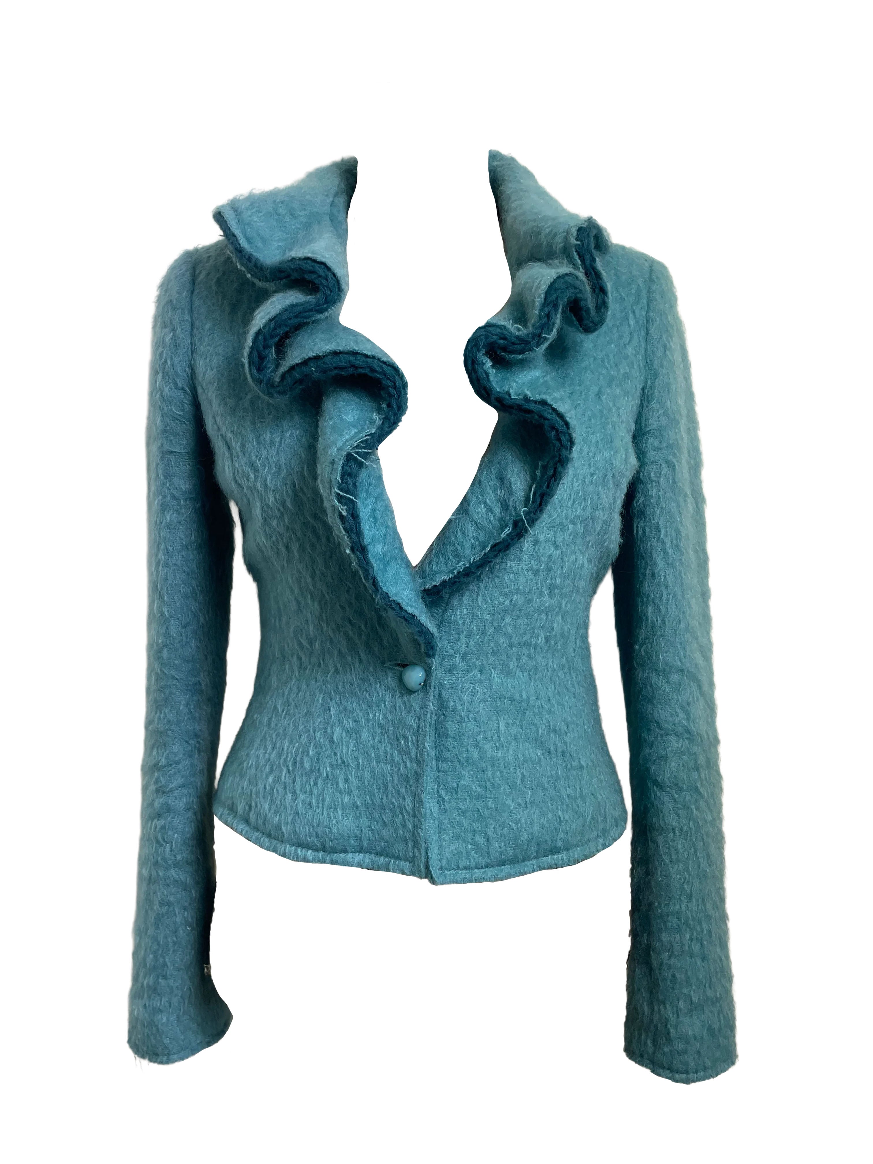 Roberto Cavalli Class Mohair & Virgin Wool Jacket