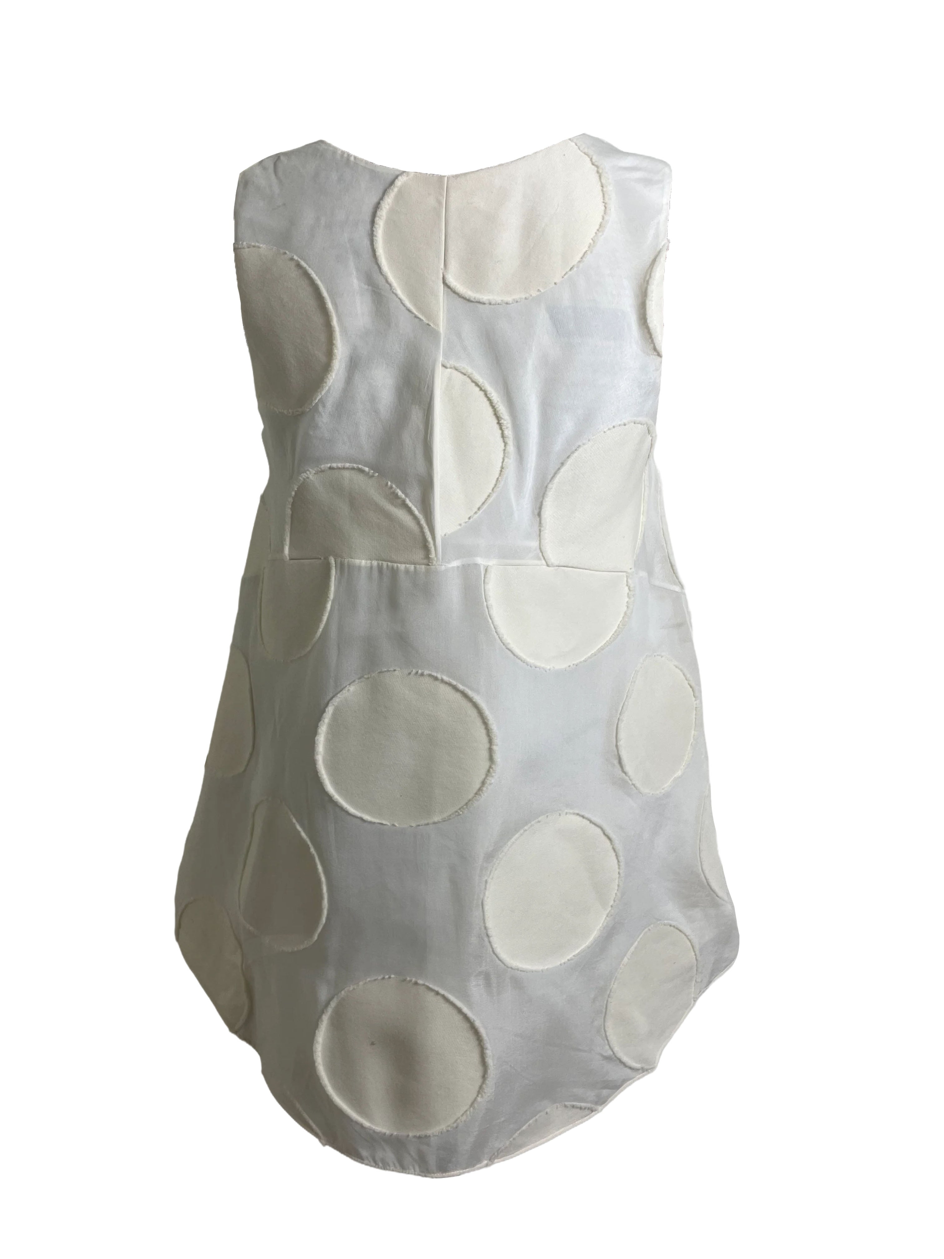 Chloé Cream Polka Dot A-Line Swing Tank Top