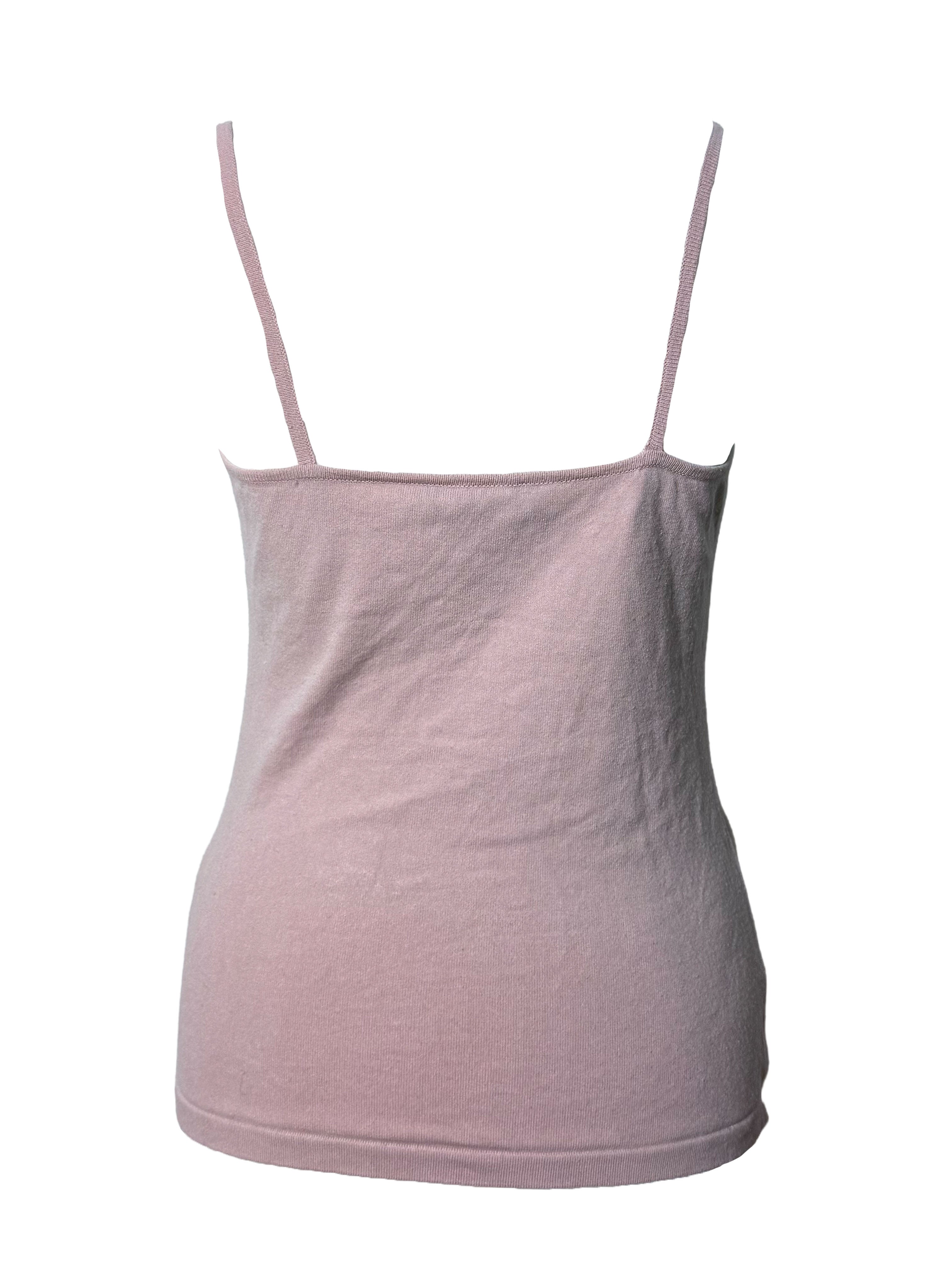 Dolce & Gabbana Pink Lace-up Cami