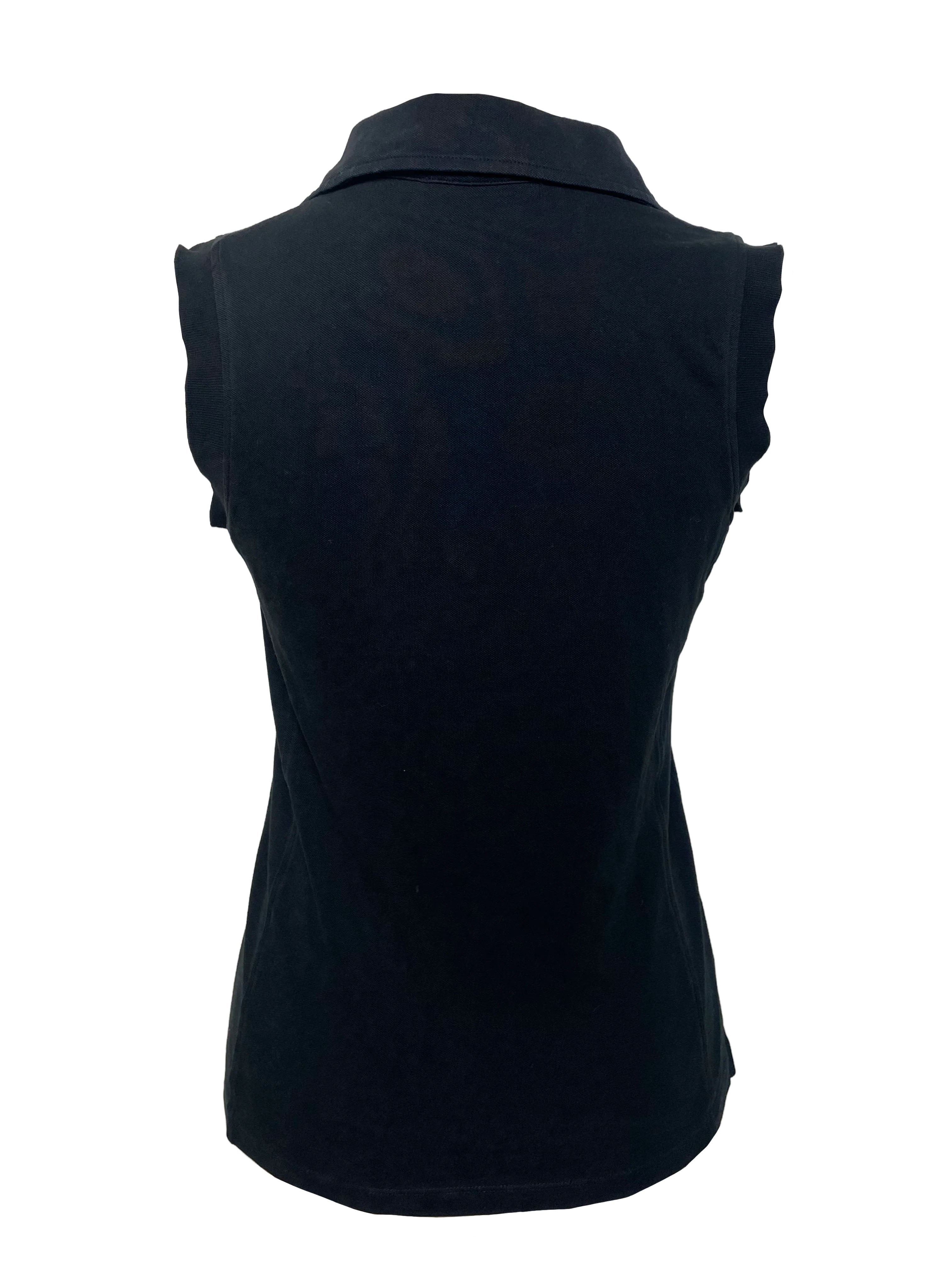 Prada Sporty Black Sleeveless Button Down Polo Vest