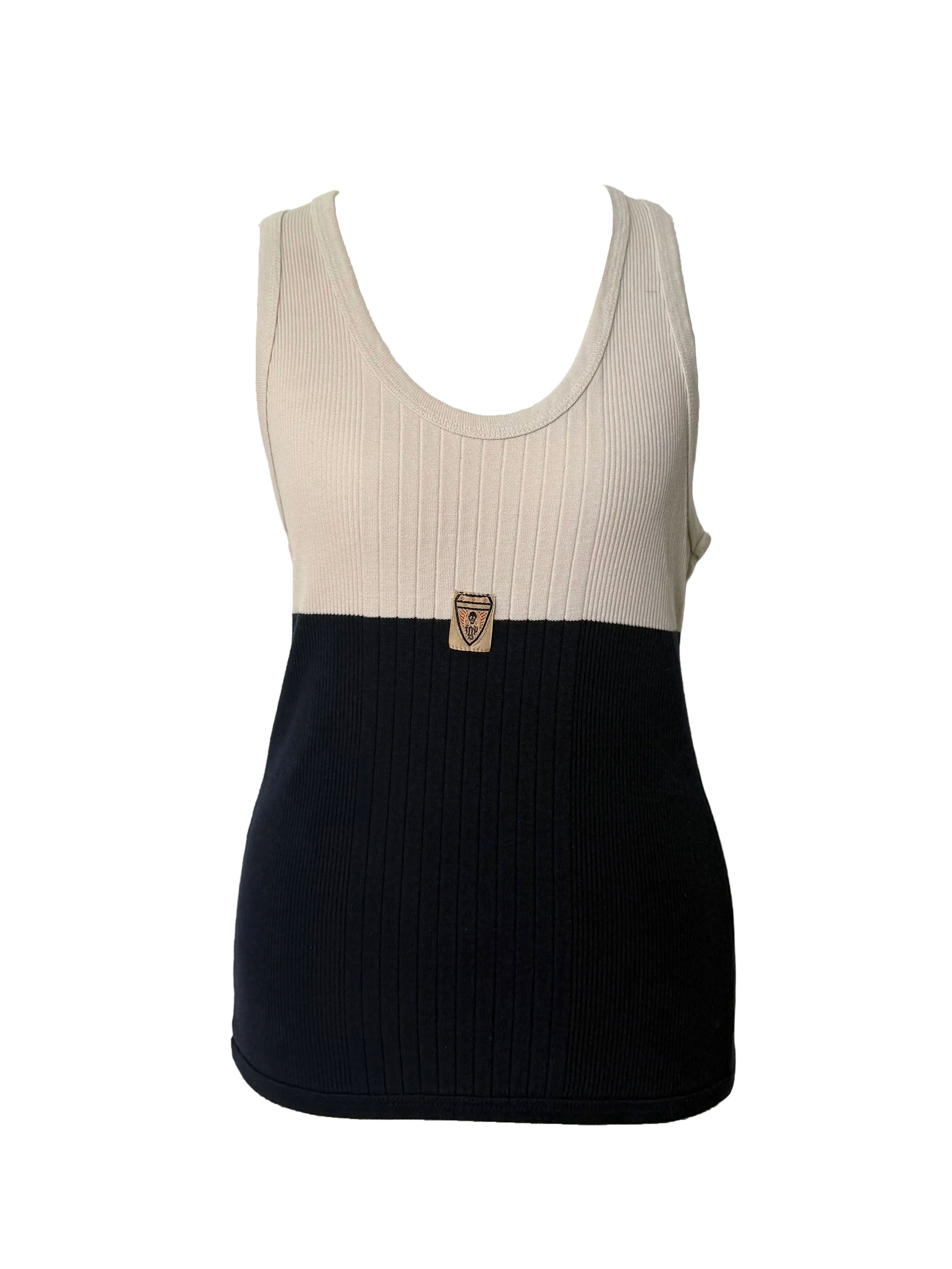 Gaultier Junior Navy and Cream Tank Top