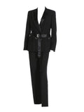 Gucci Belted Black Wool Tuxedo Suit