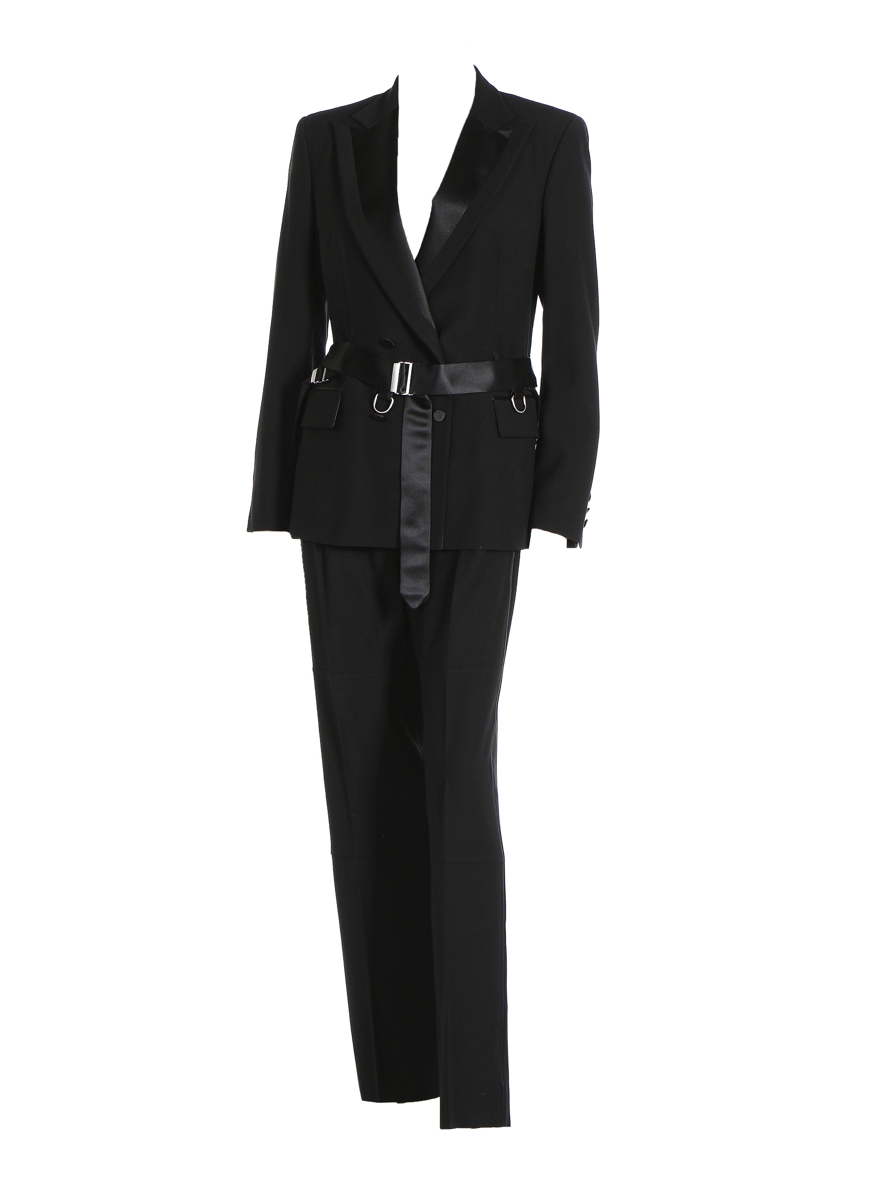 Gucci Belted Black Wool Tuxedo Suit