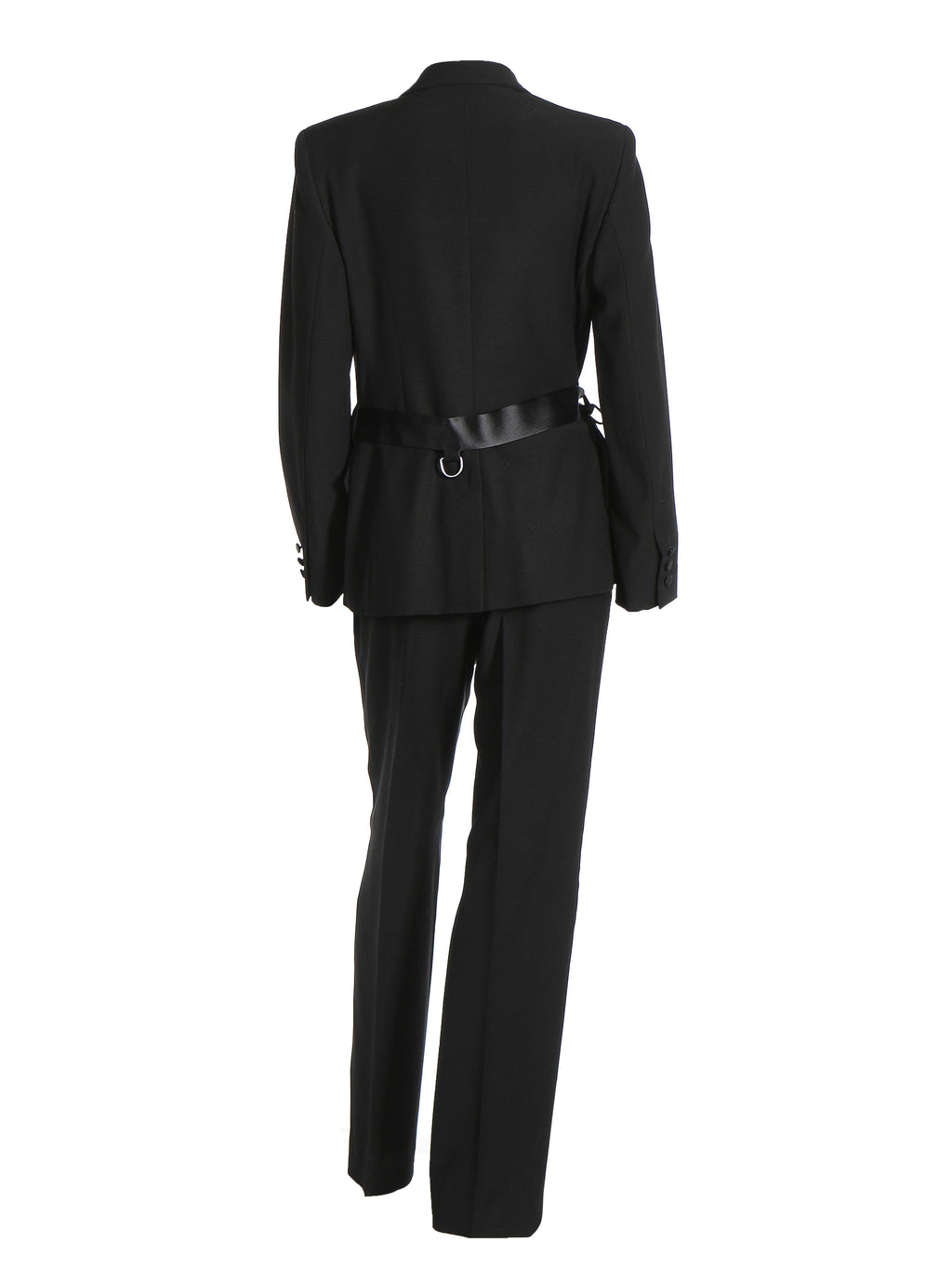 Gucci Belted Black Wool Tuxedo Suit