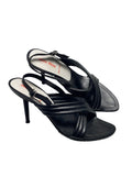 Miu Miu Black Strappy Open-Toe Sandals