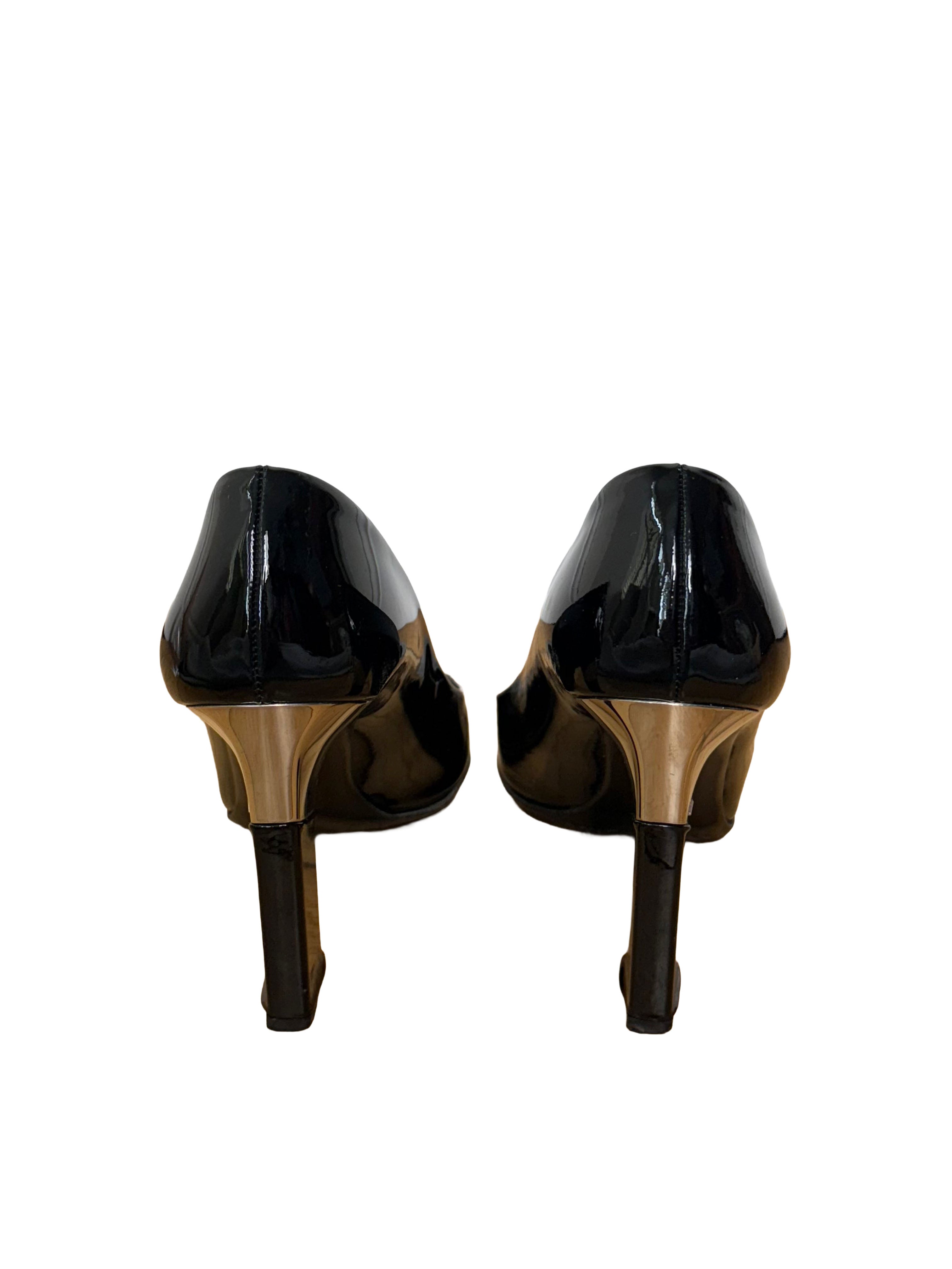 Prada Vintage Patent Black Heels | Scarz Vintage