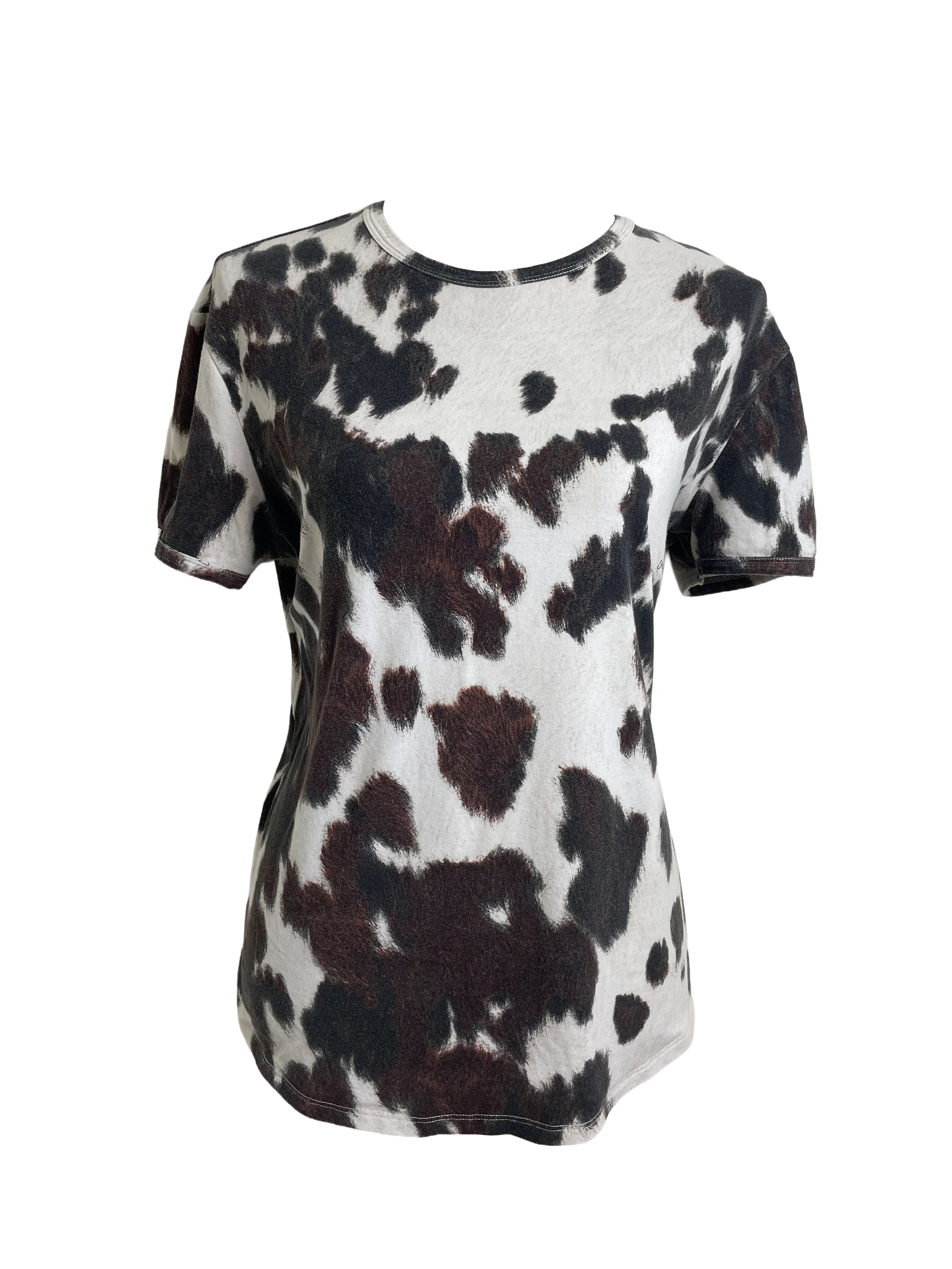 Just Cavalli Vintage Cow Print T-Shirt