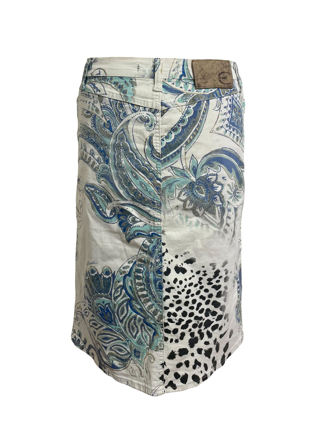 Just Cavalli Vintage A-Line Printed Skirt