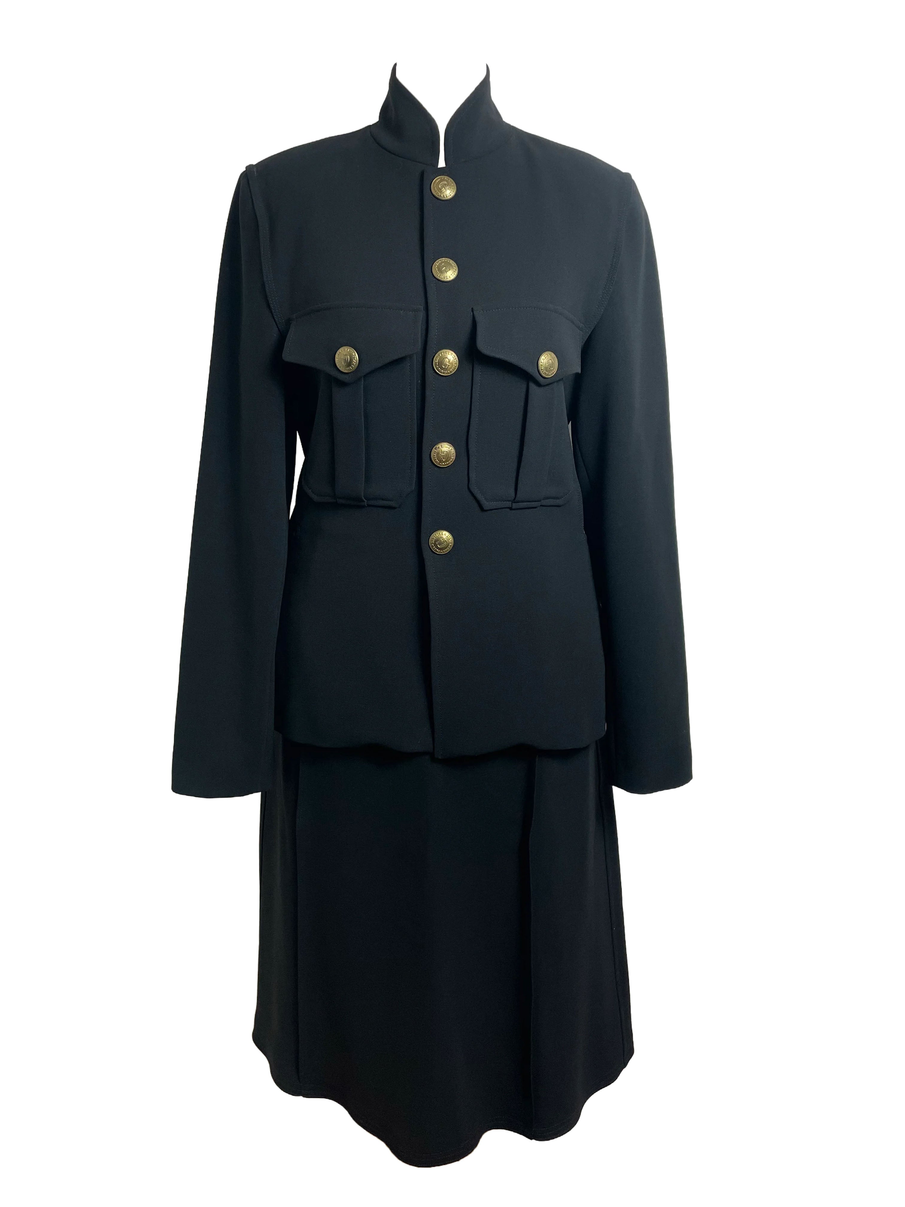 Jean Paul Gaultier Vintage Fall 1996 Military-Style Jacket & Skirt Set