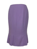 Gianni Versace Vintage Lilac Pleated A-Line Midi Skirt