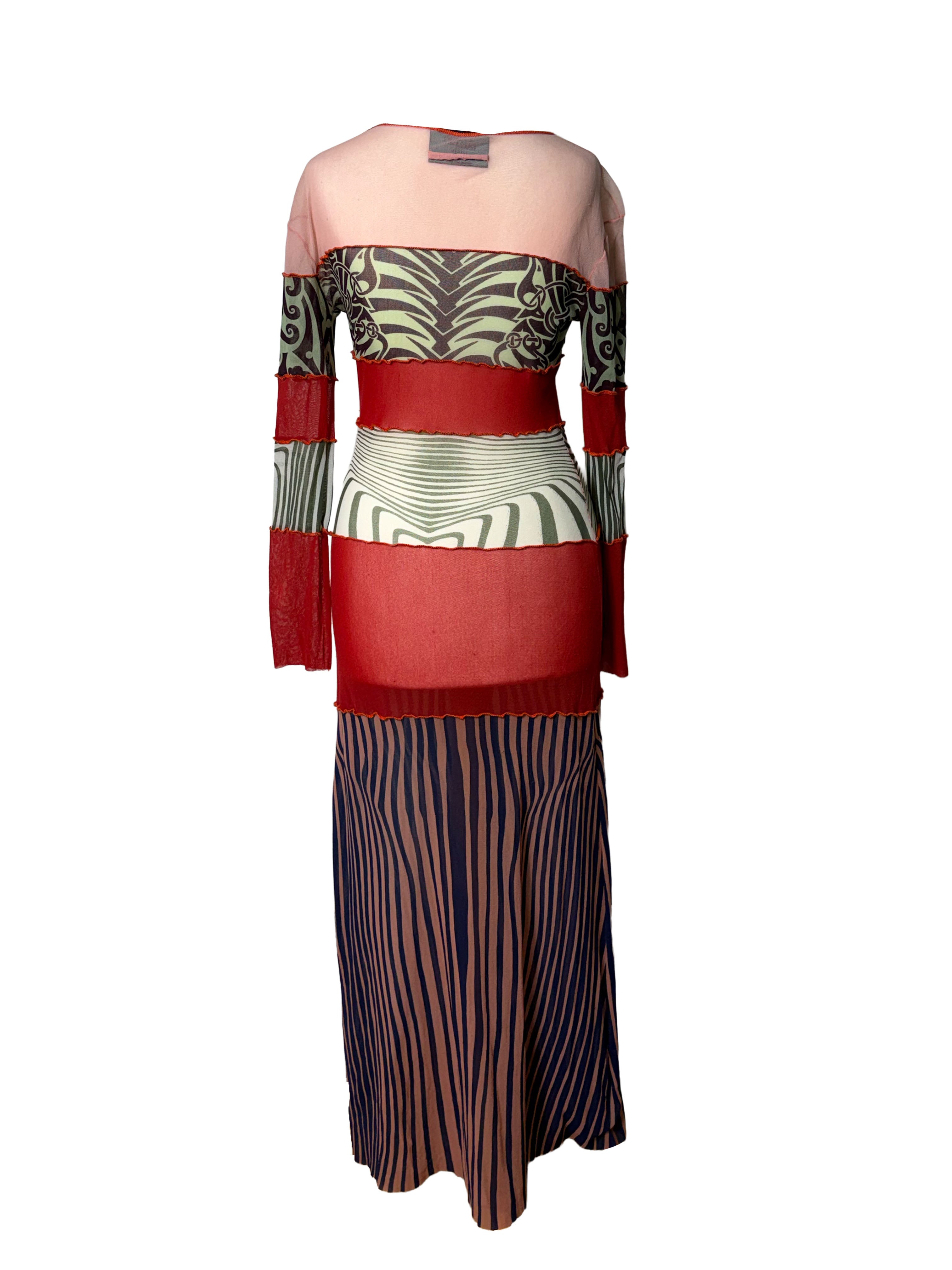 Jean Paul Gaultier Spring 1996 Cyberbaba Mesh Maxi Dress