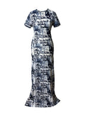 Jean Paul Gaultier Postcard Print Maxi Dress