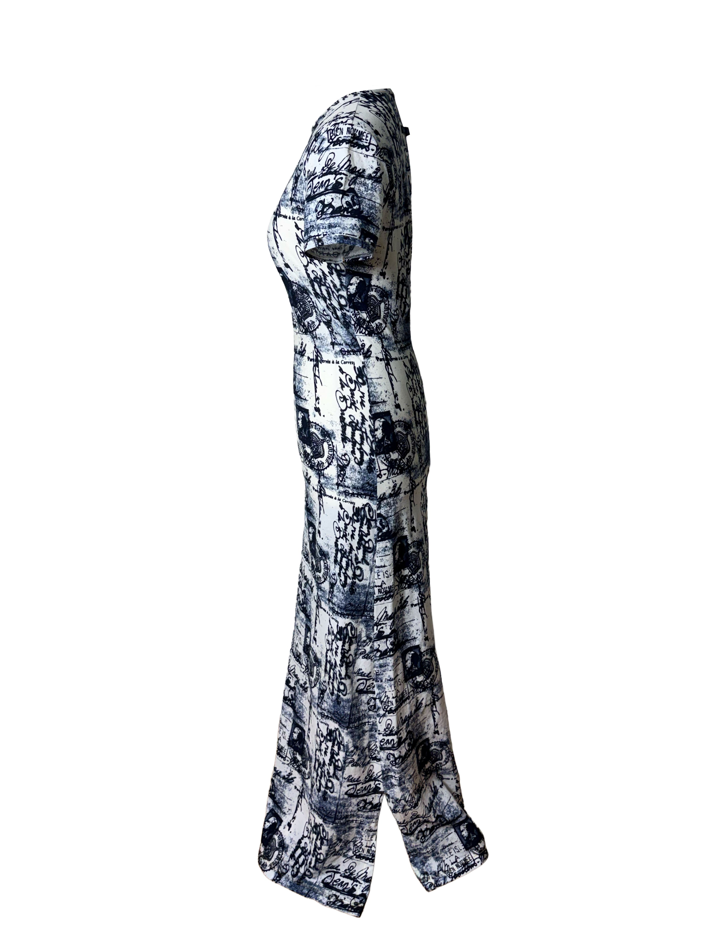 Jean Paul Gaultier Postcard Print Maxi Dress