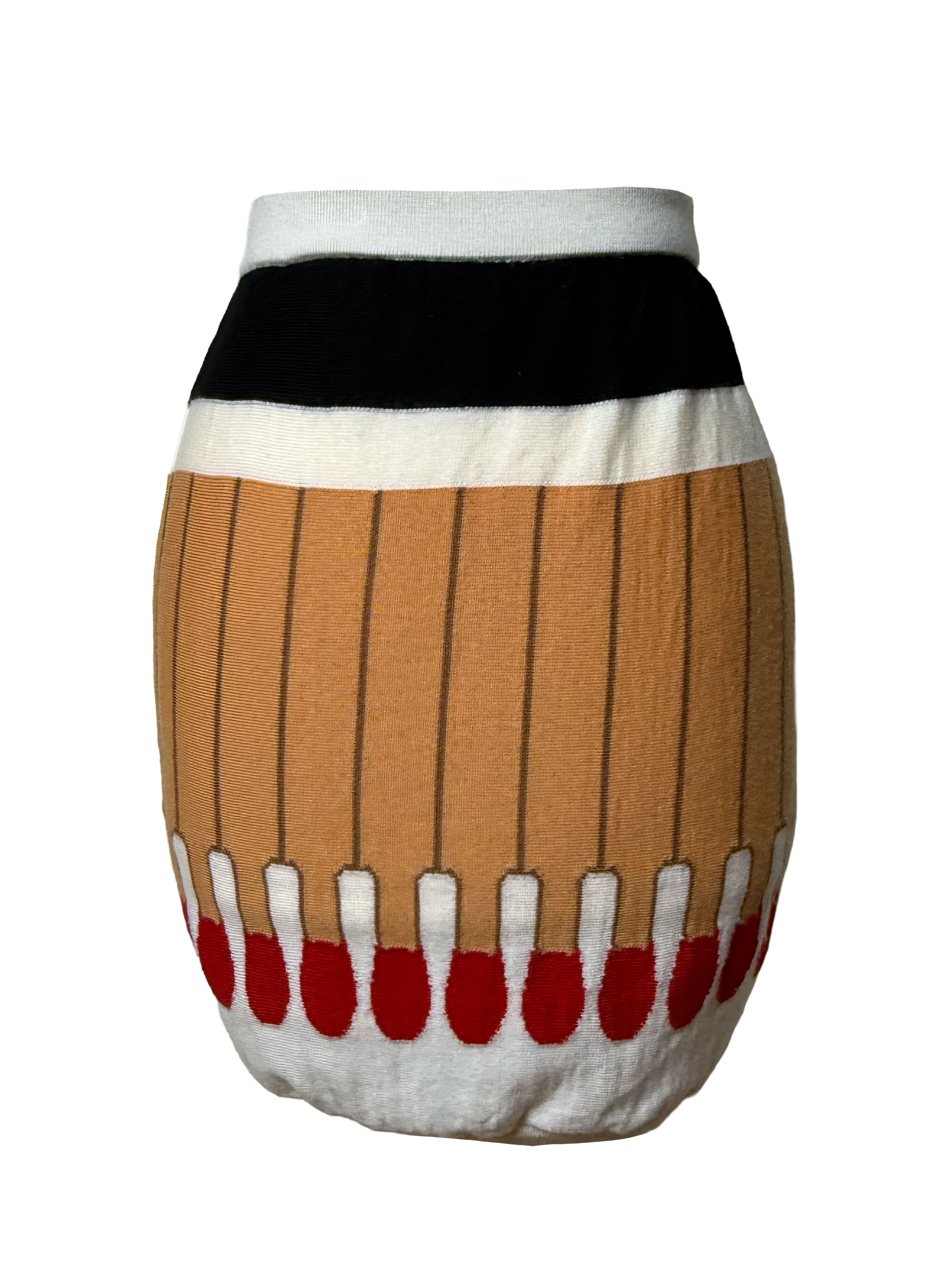 Moschino Fall 2016 Match Stick Pencil Mini Skirt