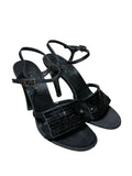 Gucci Black Sequin Strappy Sandals