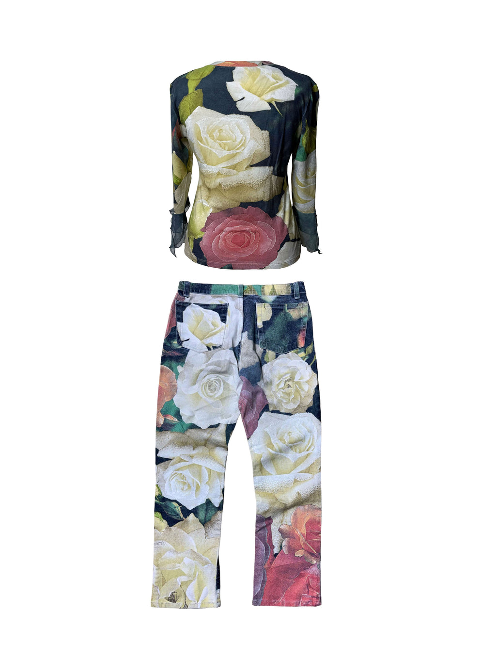 Roberto Cavalli Garden Rose Print Matching Set