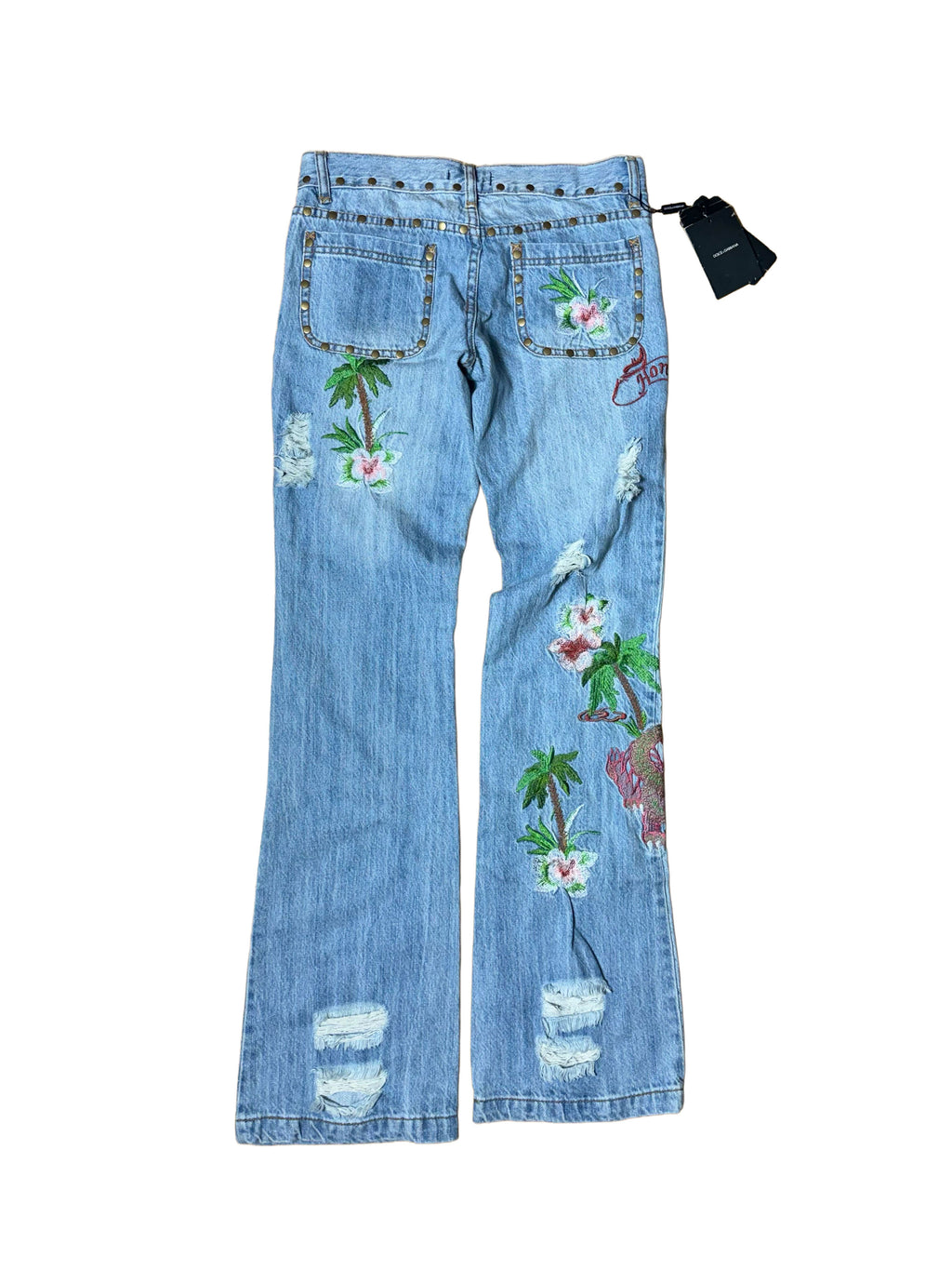 Dolce & Gabbana Spring 2005 Honolulu Embroidered Jeans