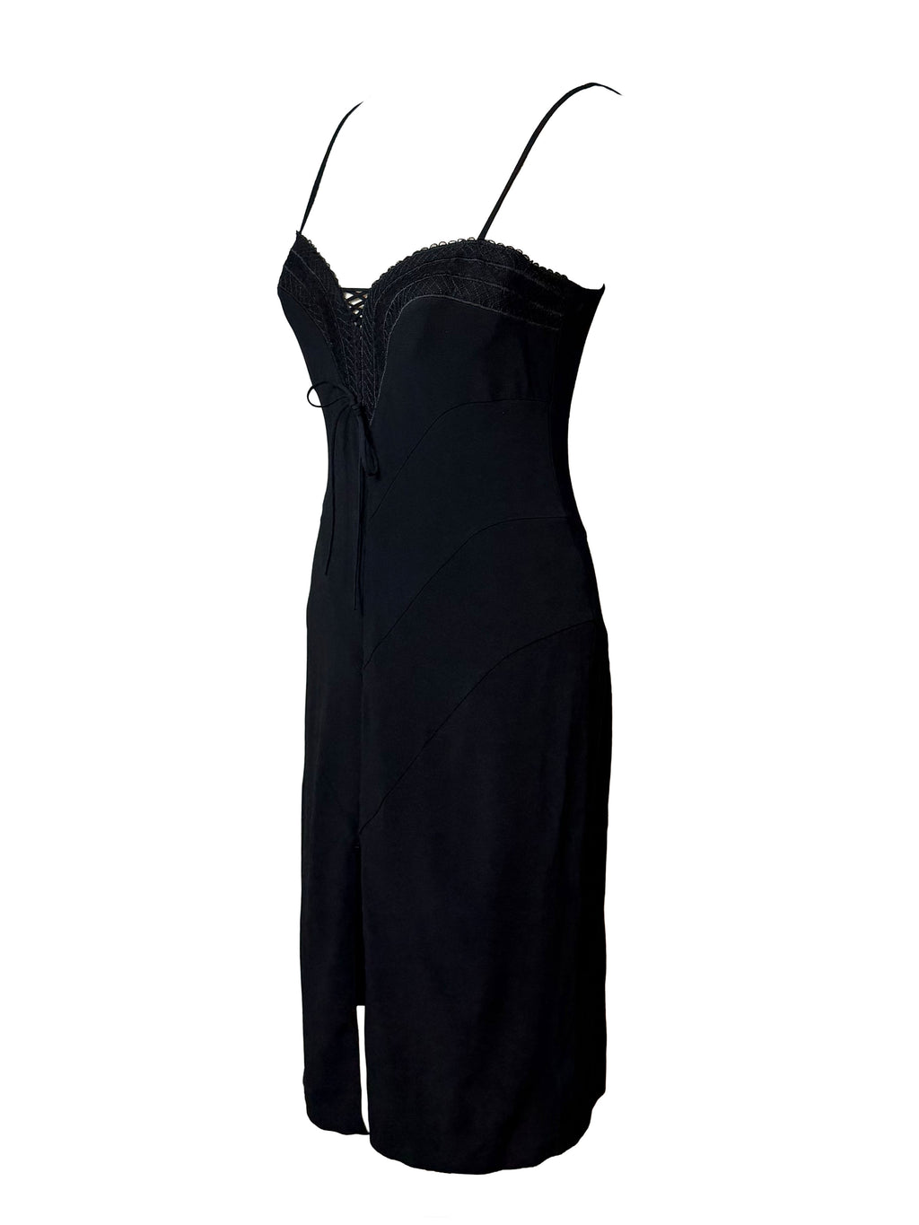 La Perla Lace-Up Slip Dress