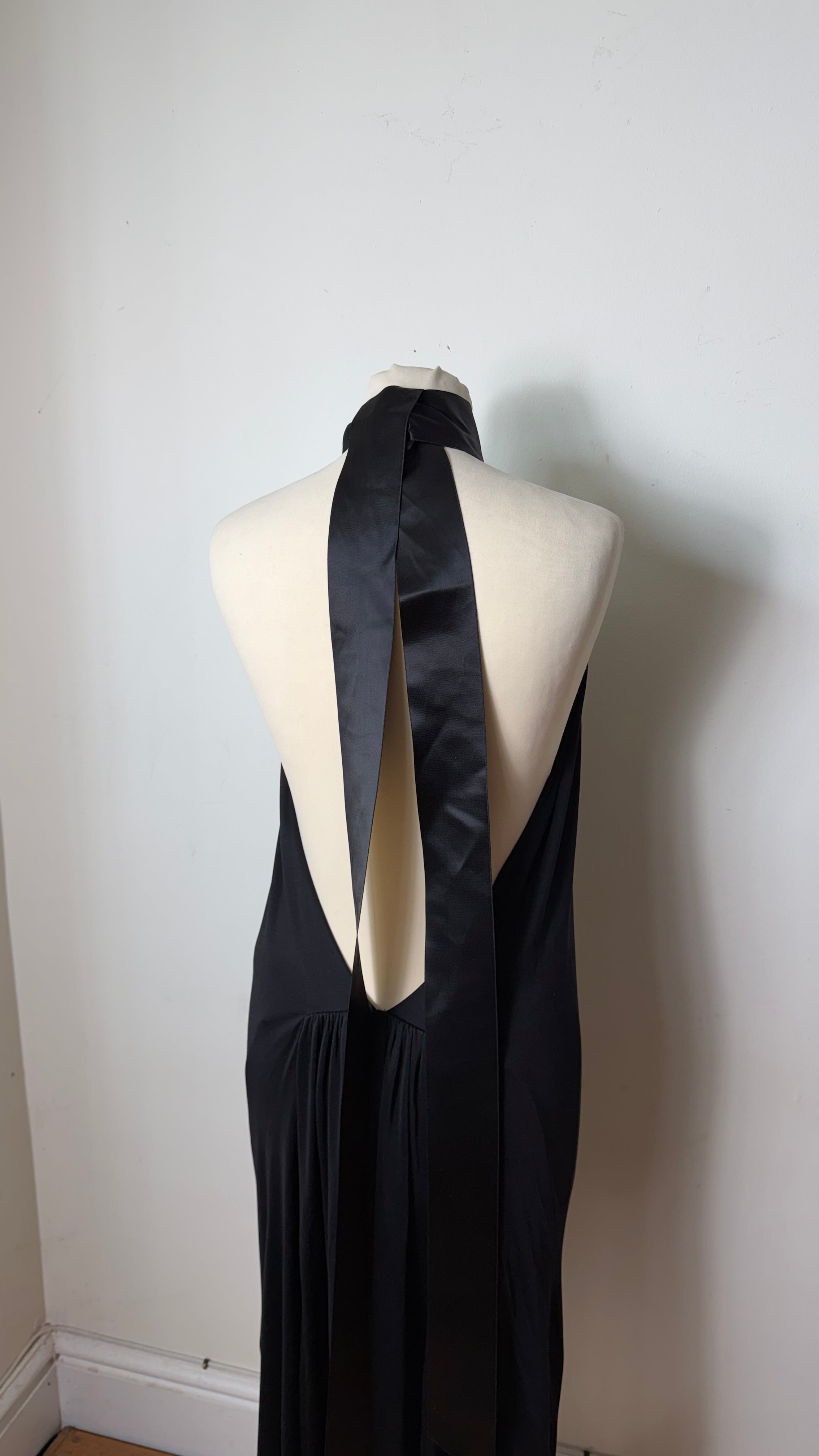 Dsqaured2 Halterneck Backless Black Midi Dress